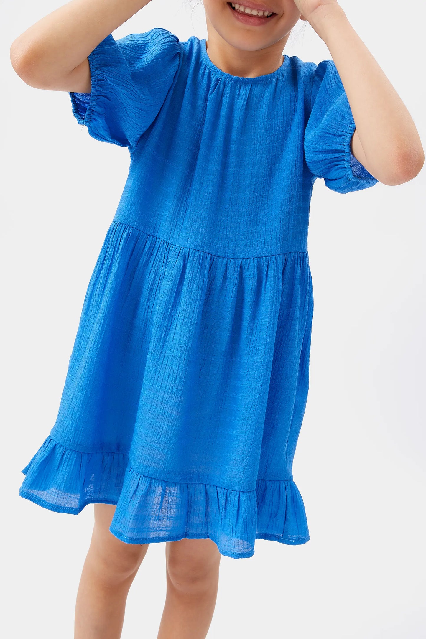 Vestido corto de niña azul