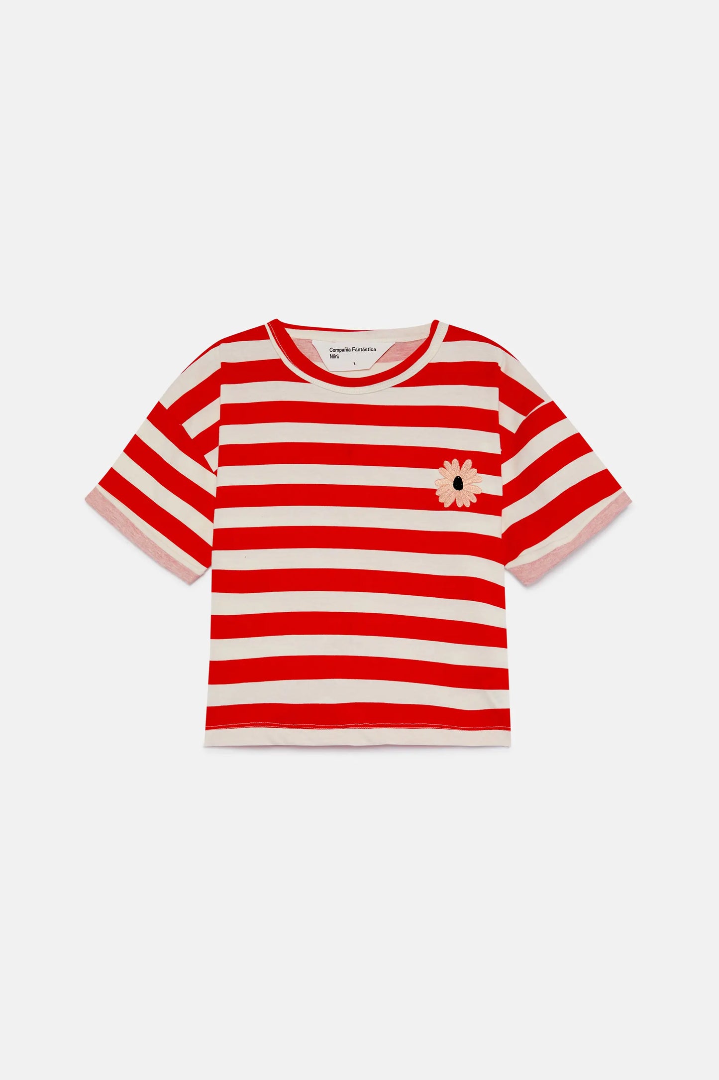 Camiseta unisex de rayas rojas