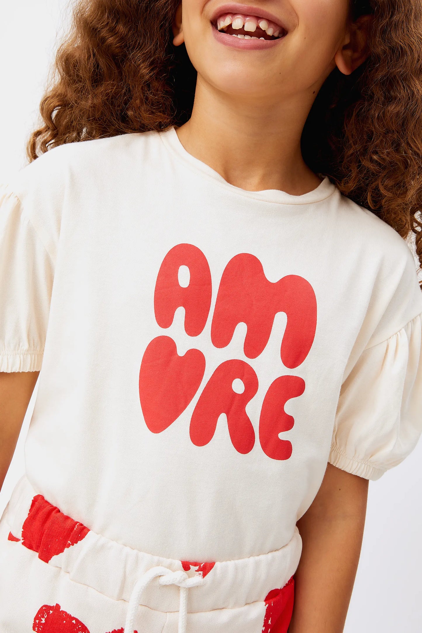 White Amore girl's t-shirt