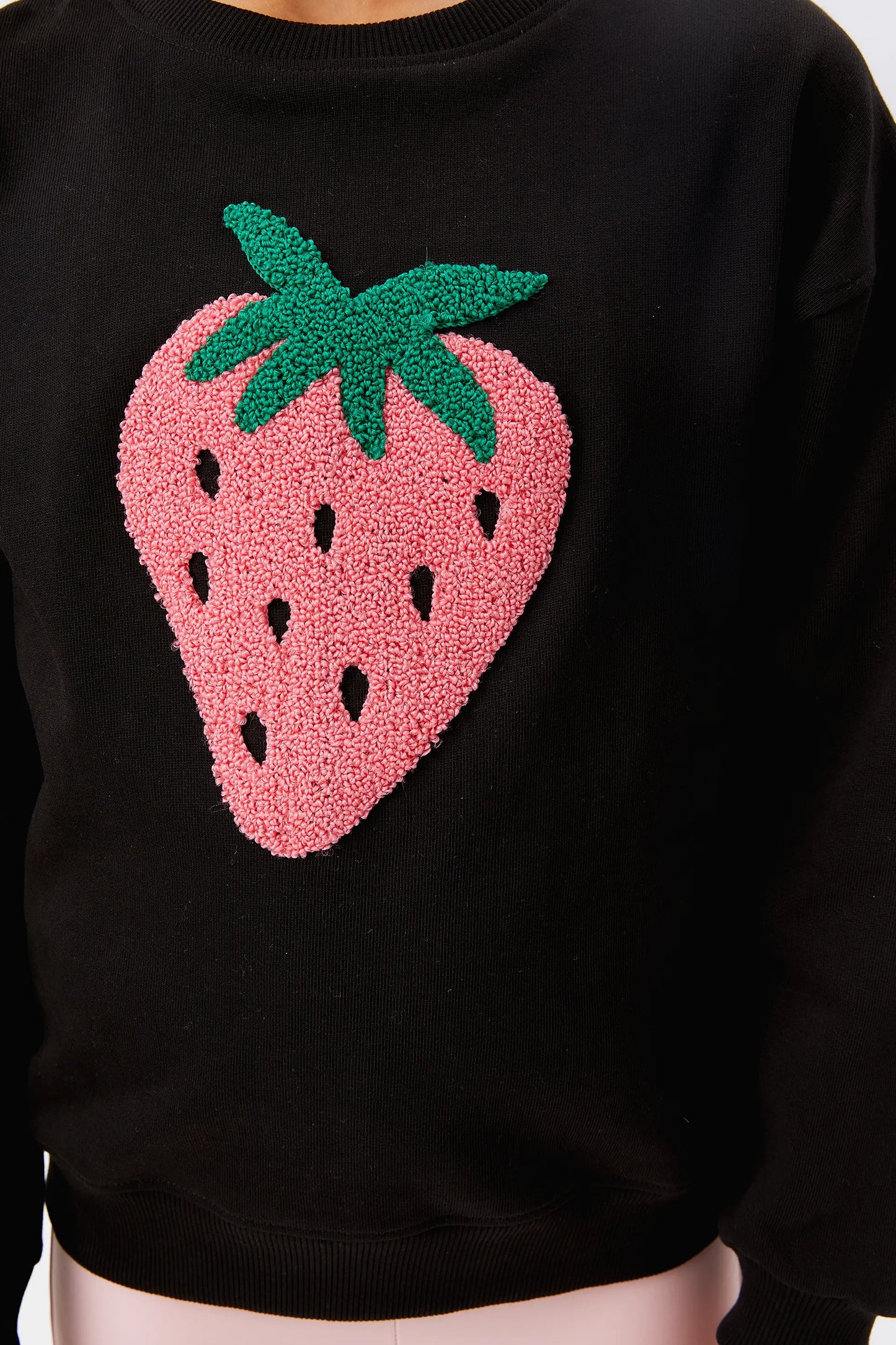 Strawberry print unisex sweatshirt