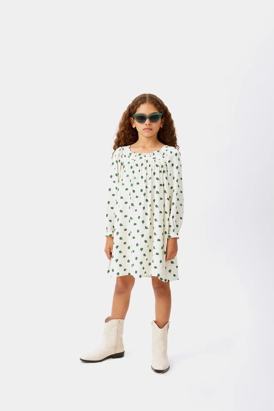 Vestido corto de niña estampado alcachofas