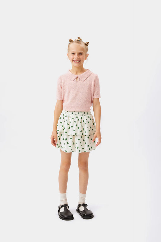 Artichoke print girl's short skirt