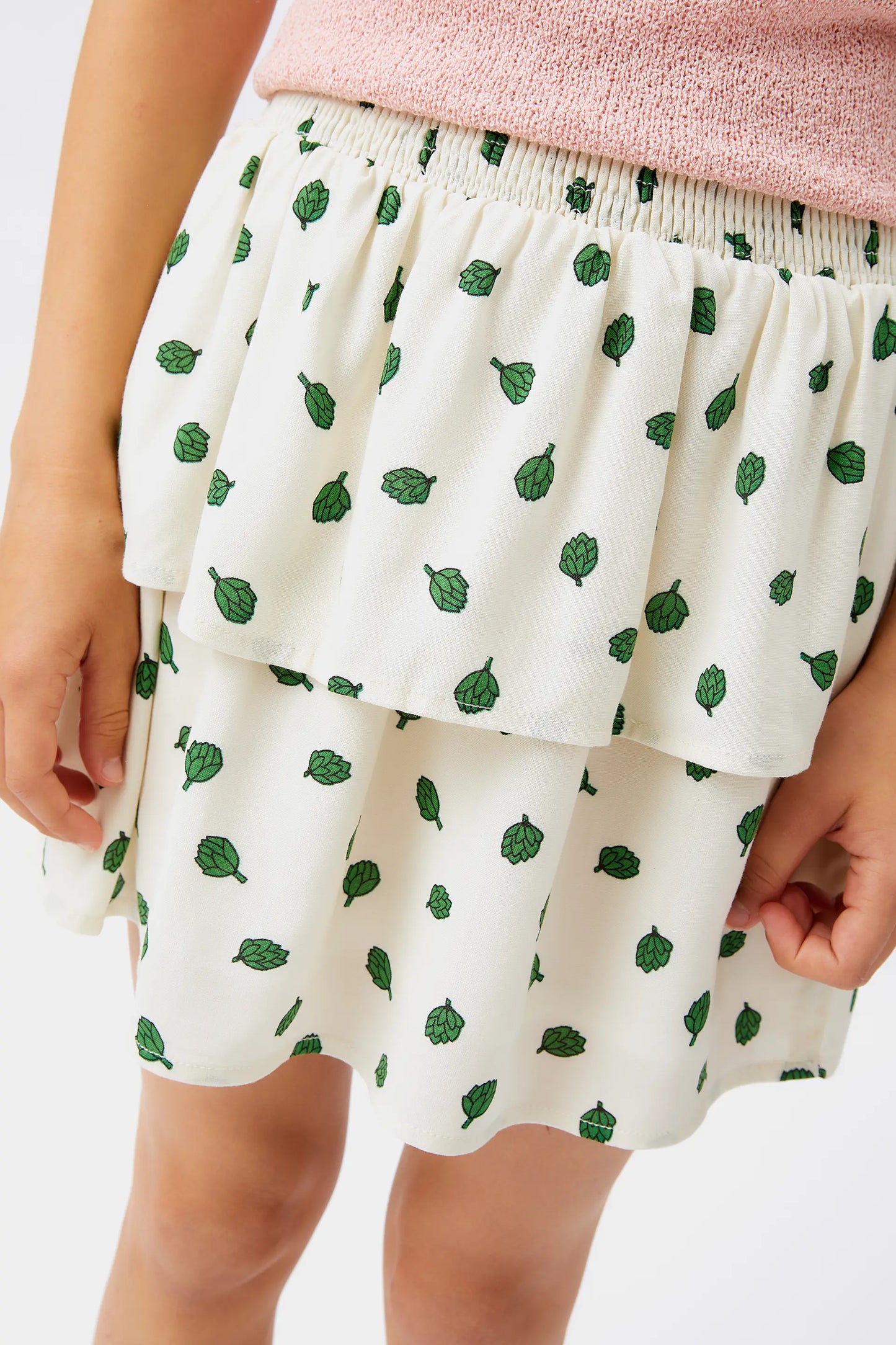 Artichoke print girl's short skirt