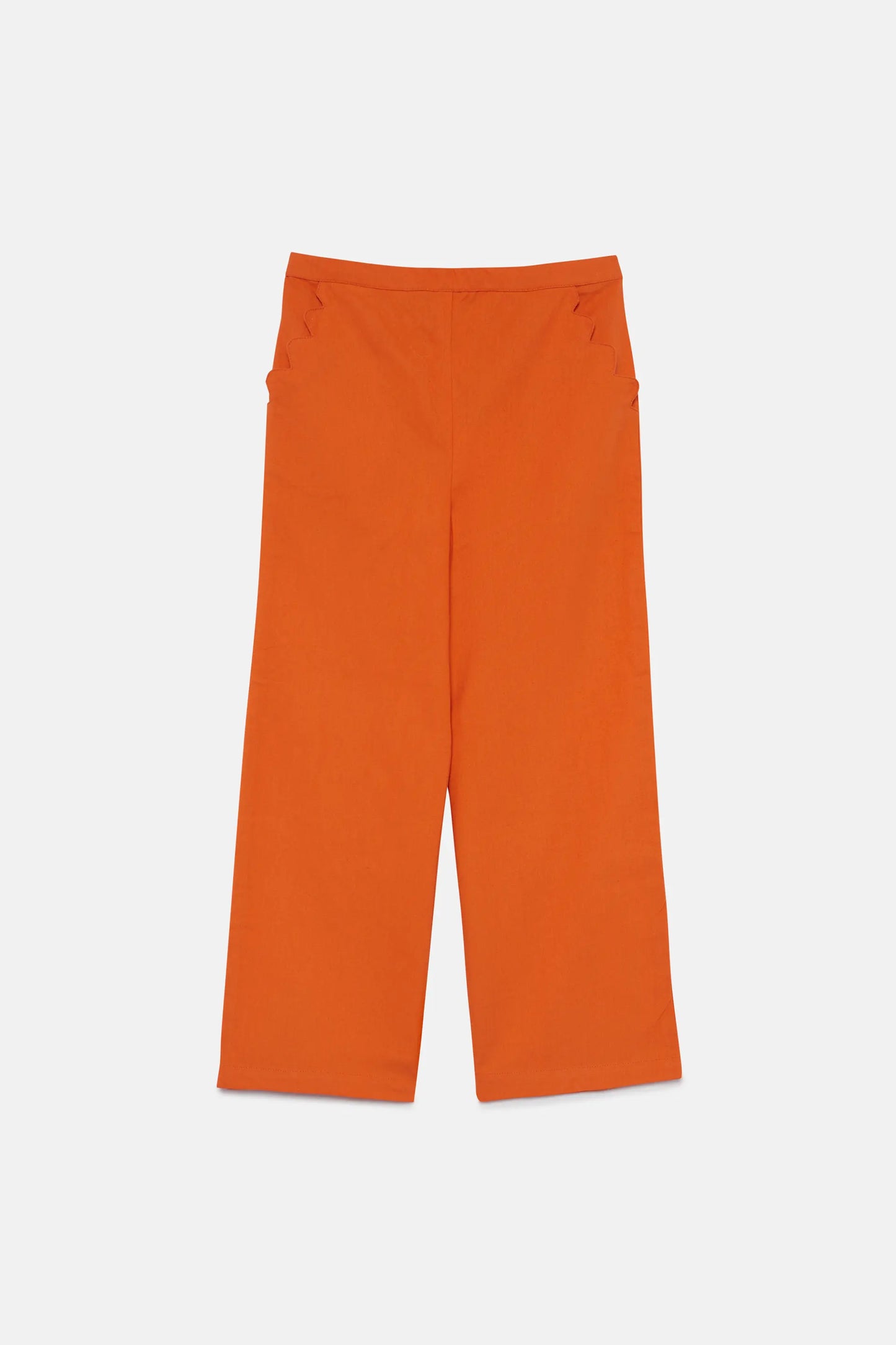Pantalón de niña recto naranja