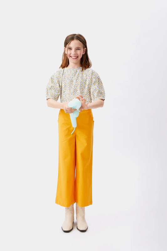 Girl's yellow straight pants