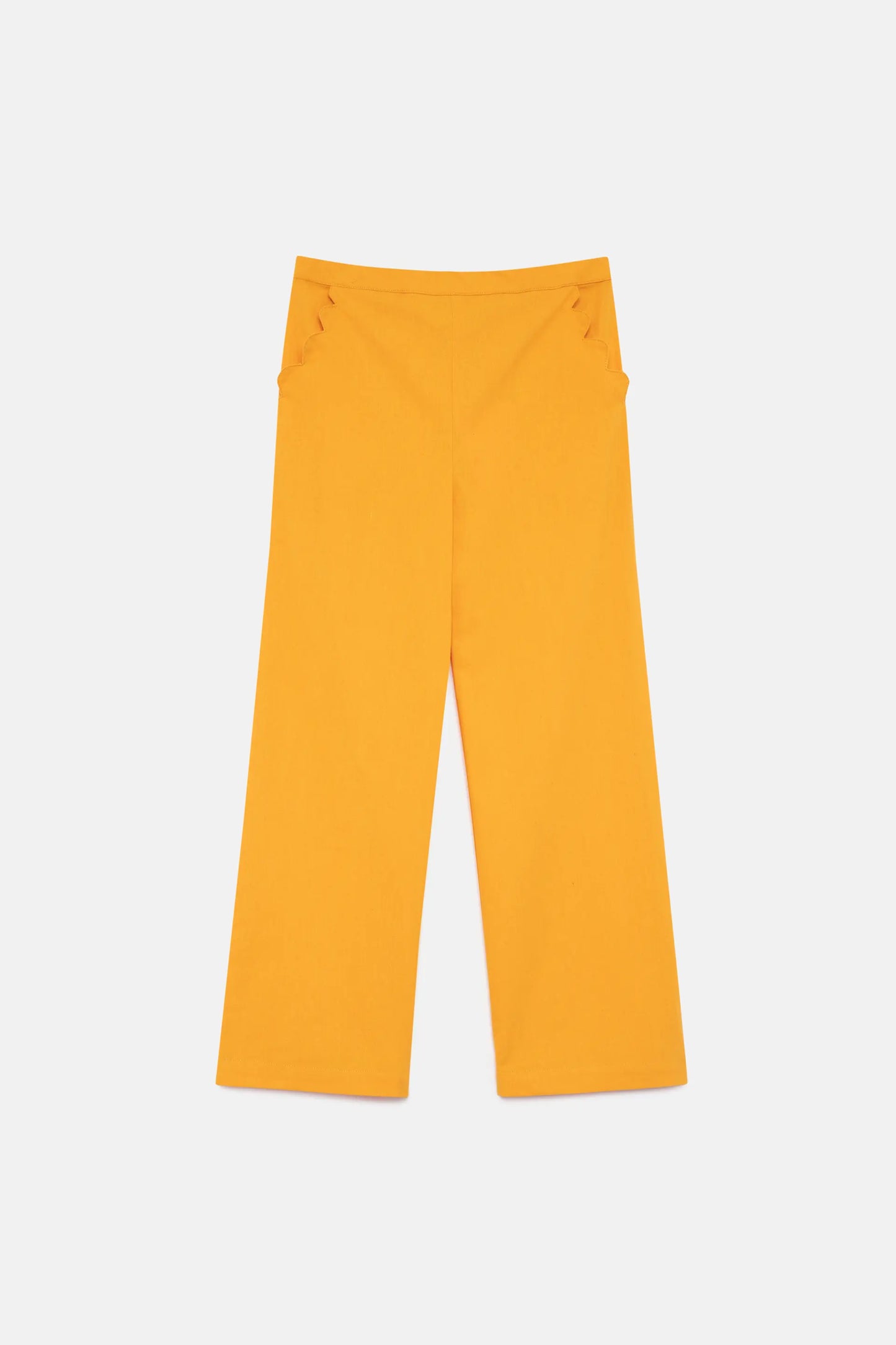 Pantalón de niña recto amarillo