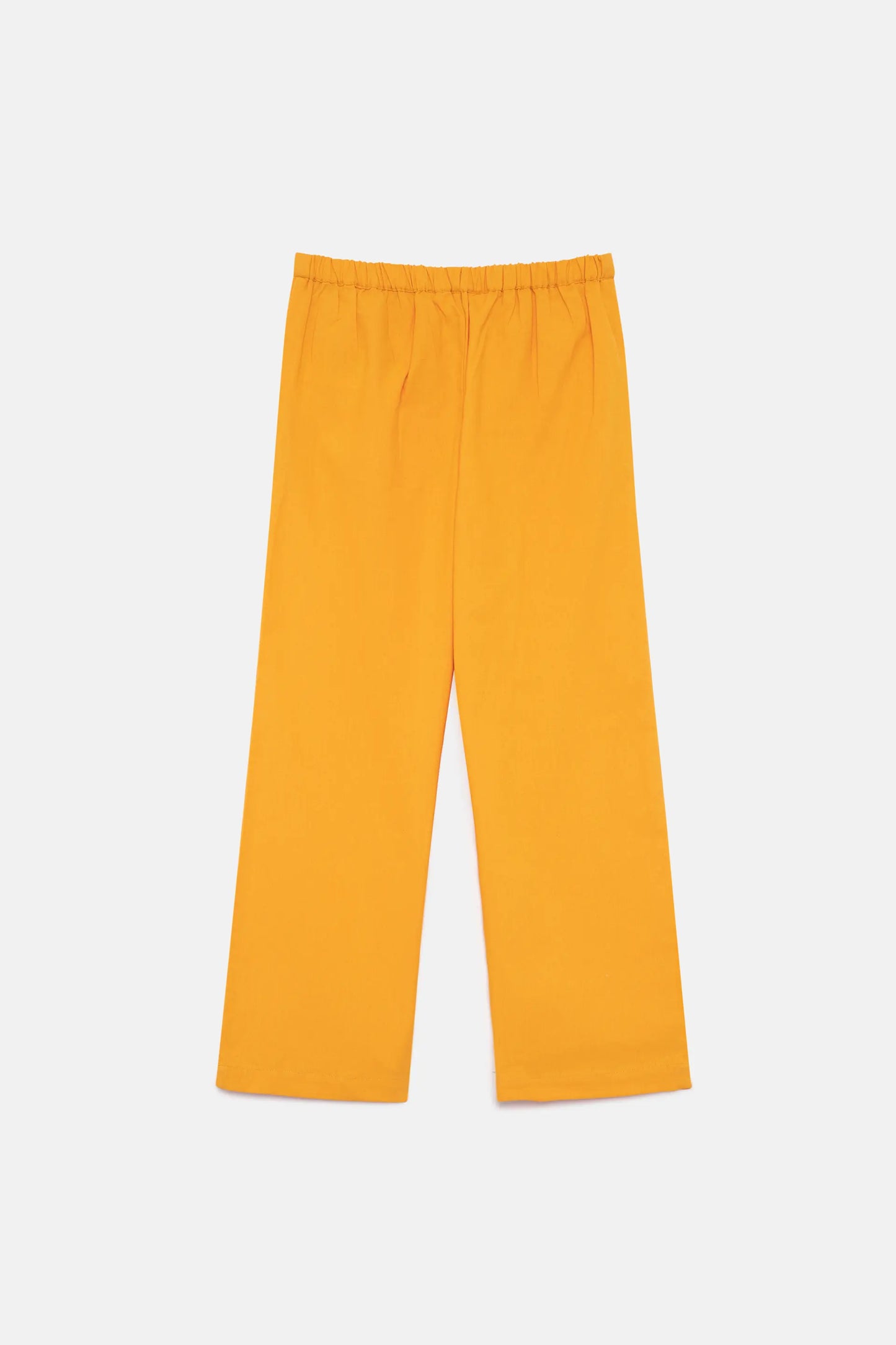 Pantalón de niña recto amarillo
