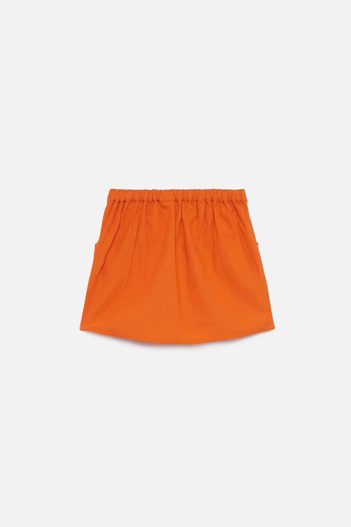 Falda corta de niña naranja