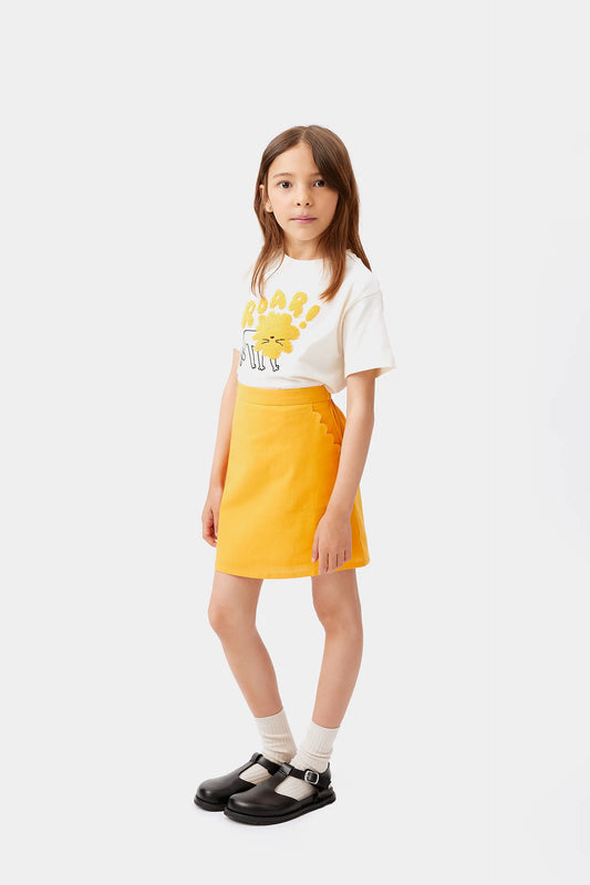 Yellow girl's short skirt