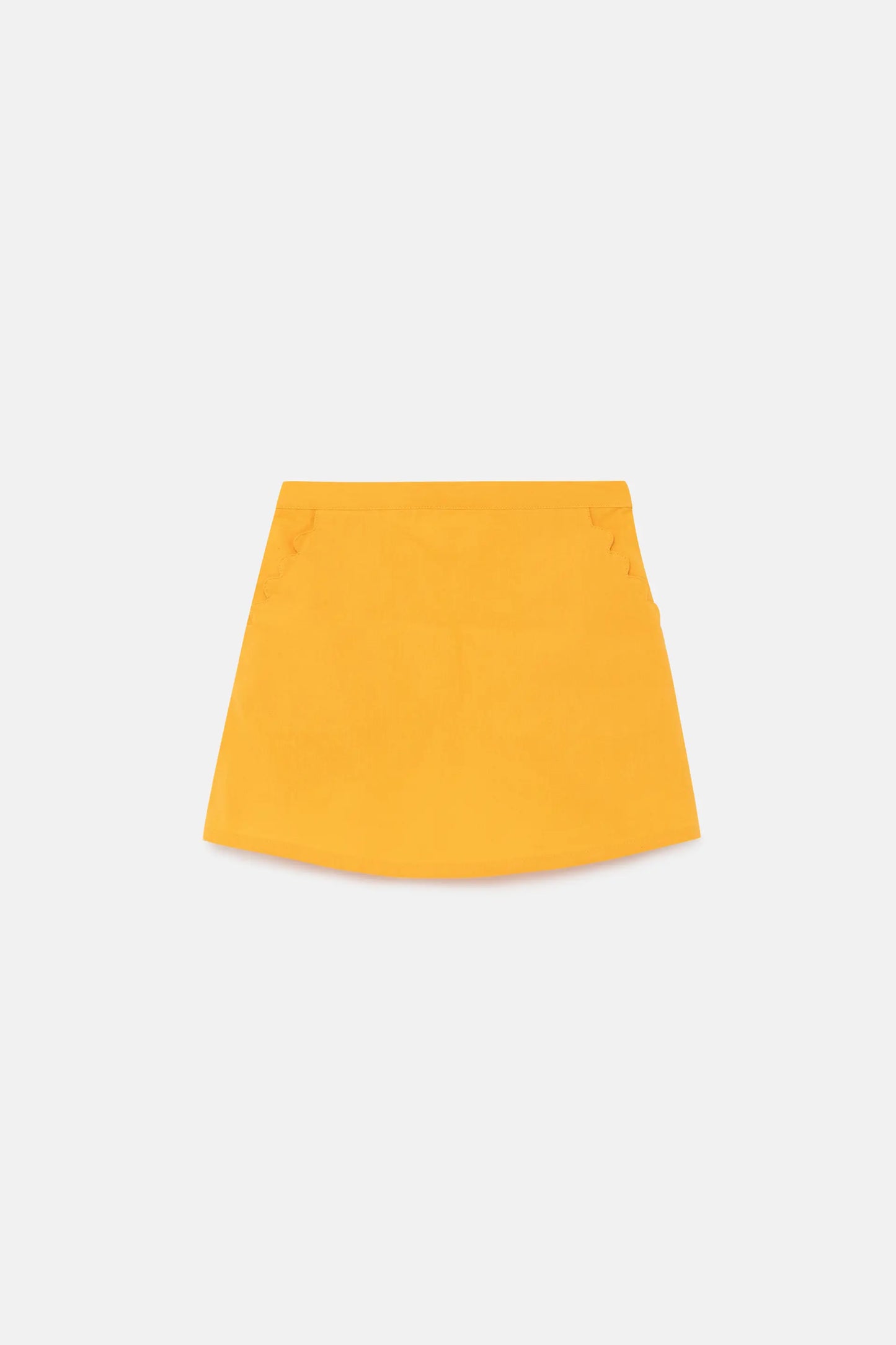 Falda corta de niña amarilla