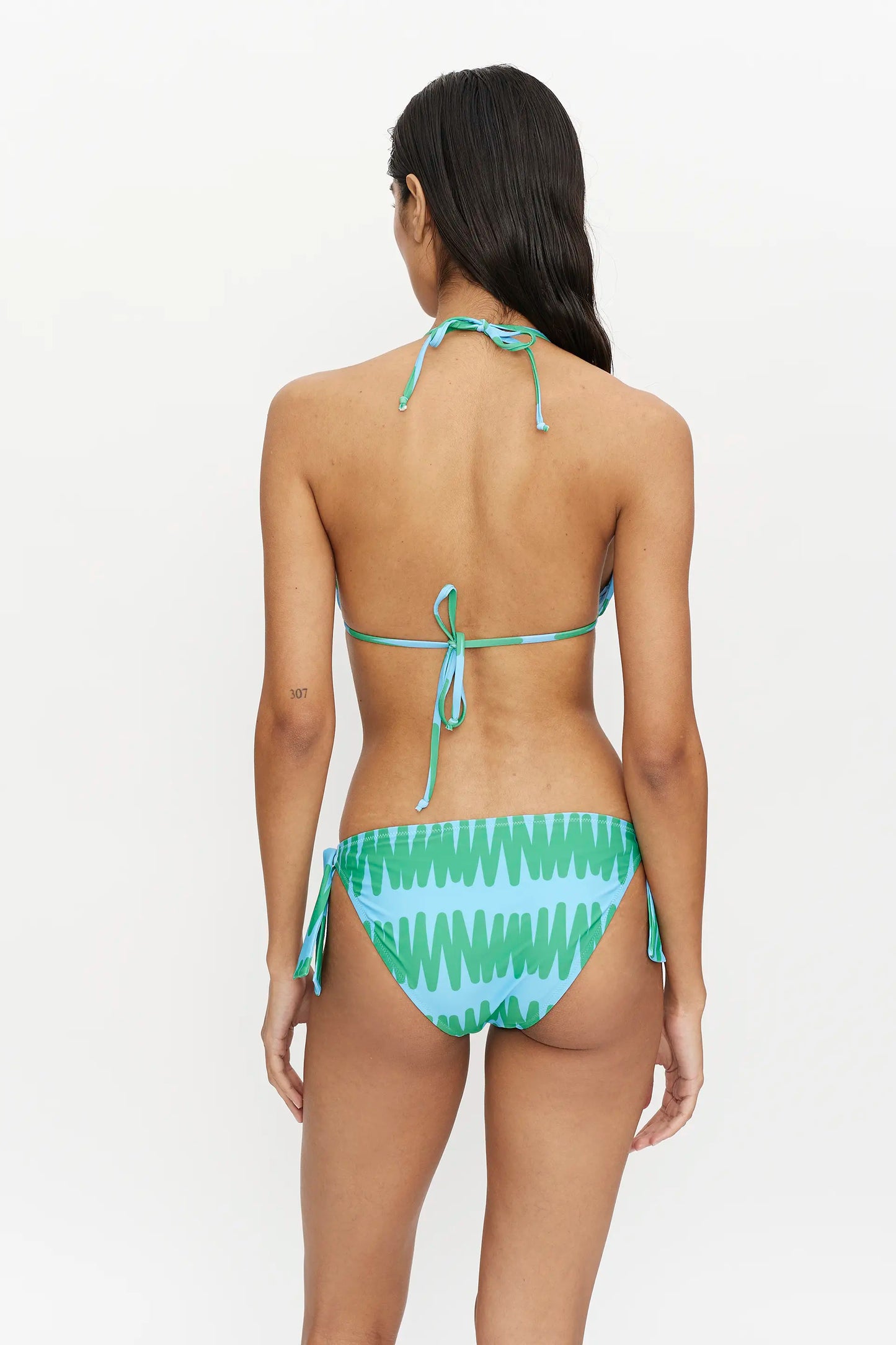 Top bikini triangular de rayas Summer Vibes