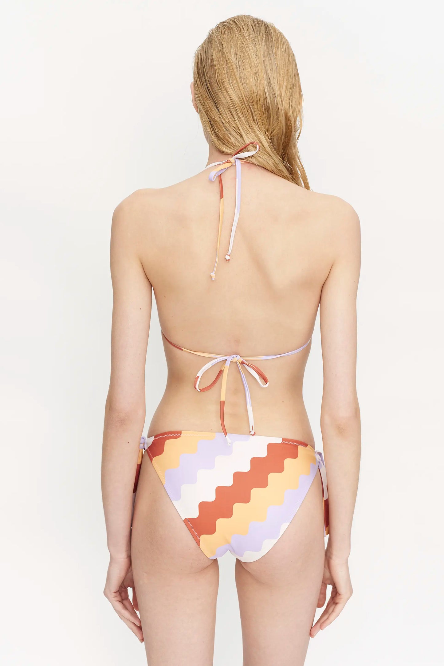 Top bikini triangular estampado Zigzag