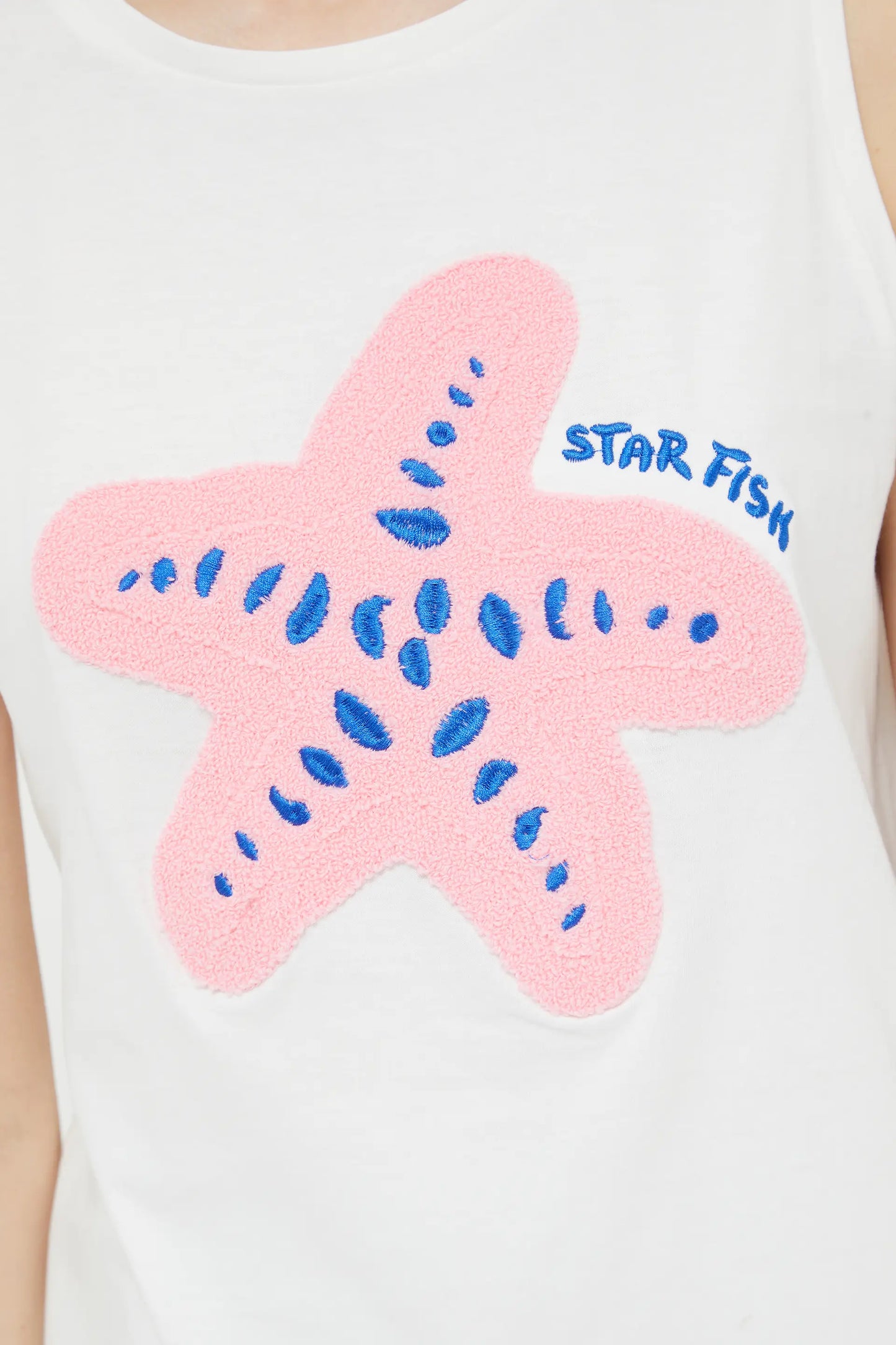 Camiseta sin mangas print estrella