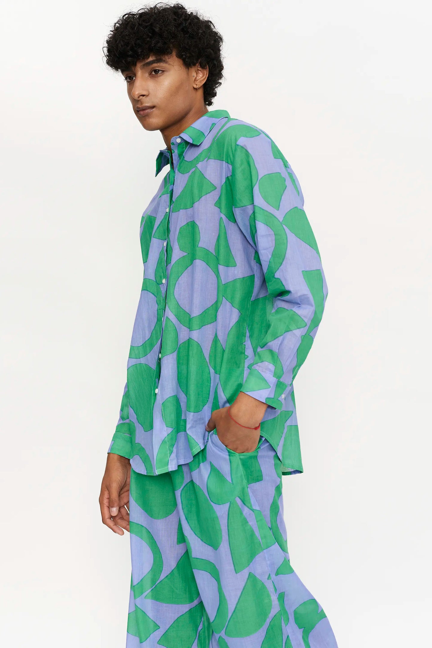 Camisa oversize geométrico Afrik