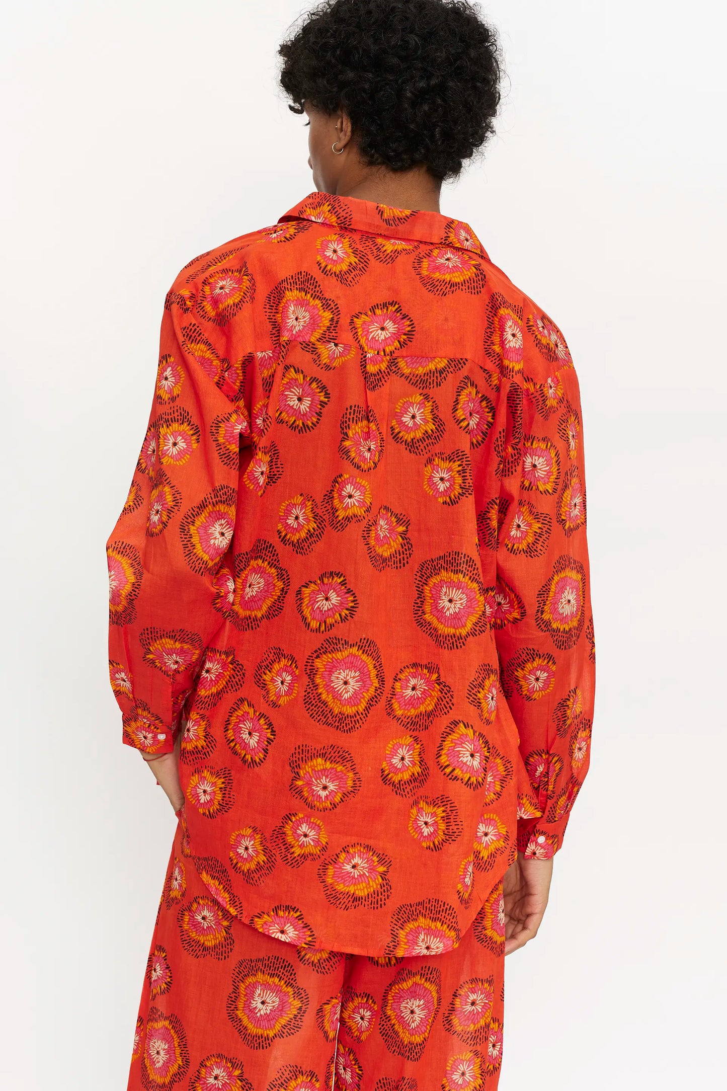 Camisa oversize floral Jacaranda