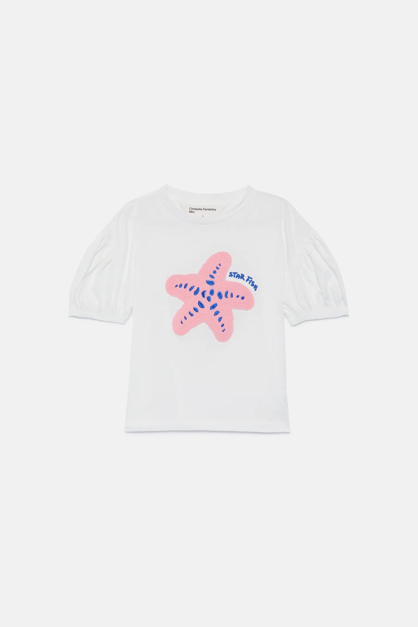 Camiseta unisex print estrella blanca