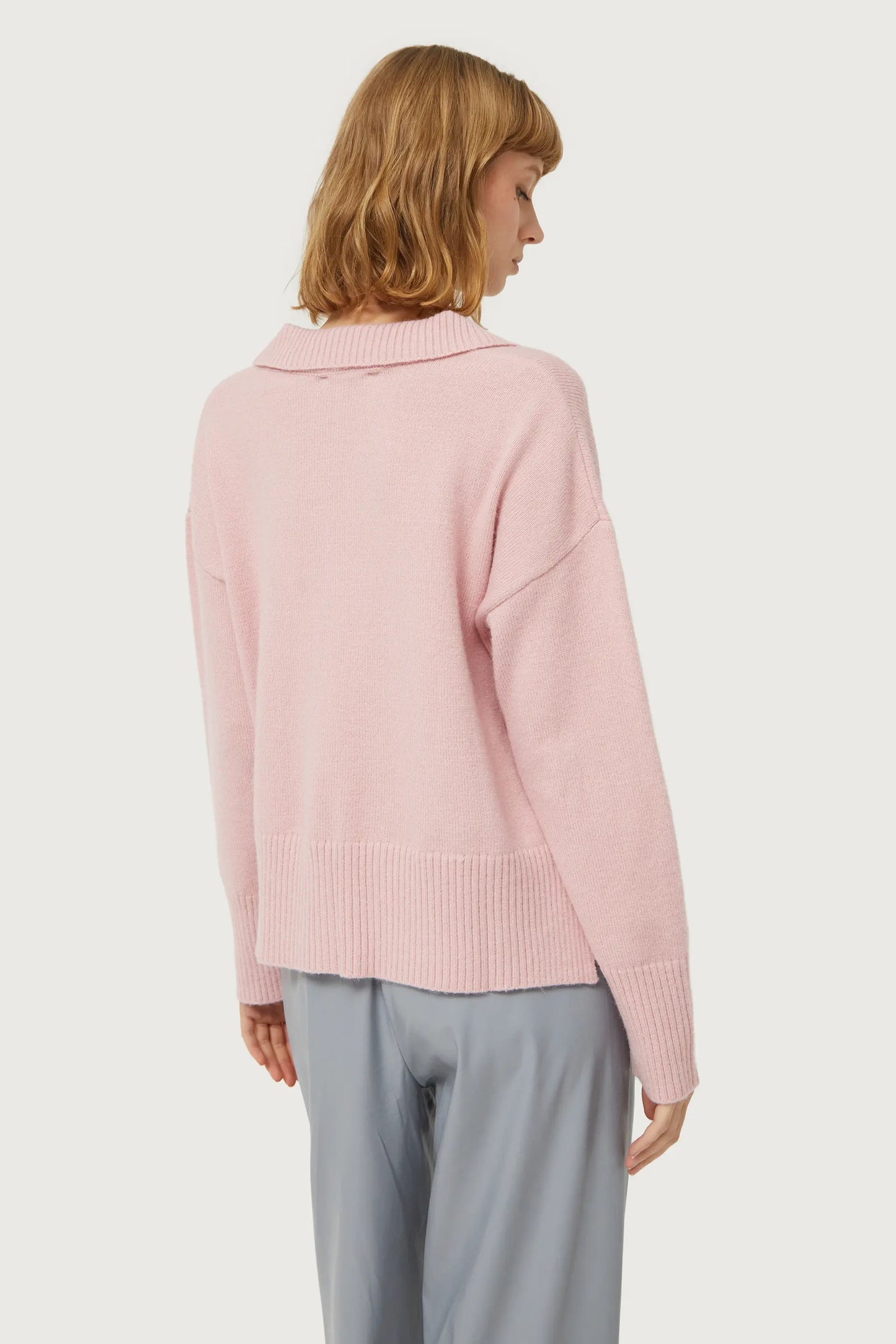 Pink polo neck sweater