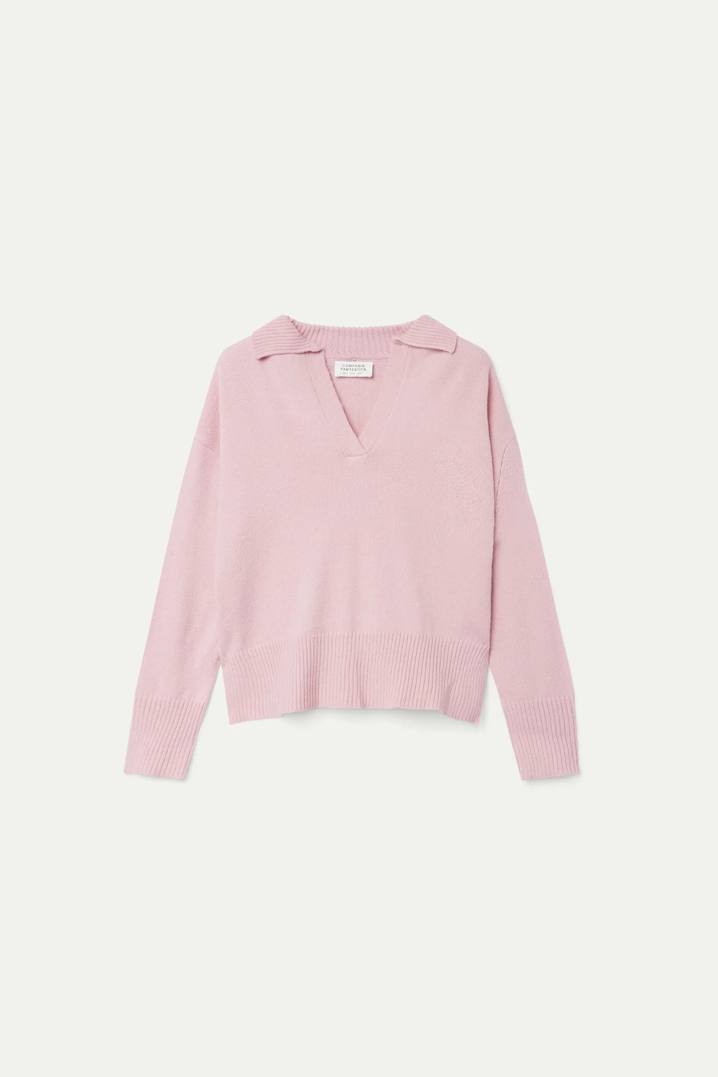 Pink polo neck sweater