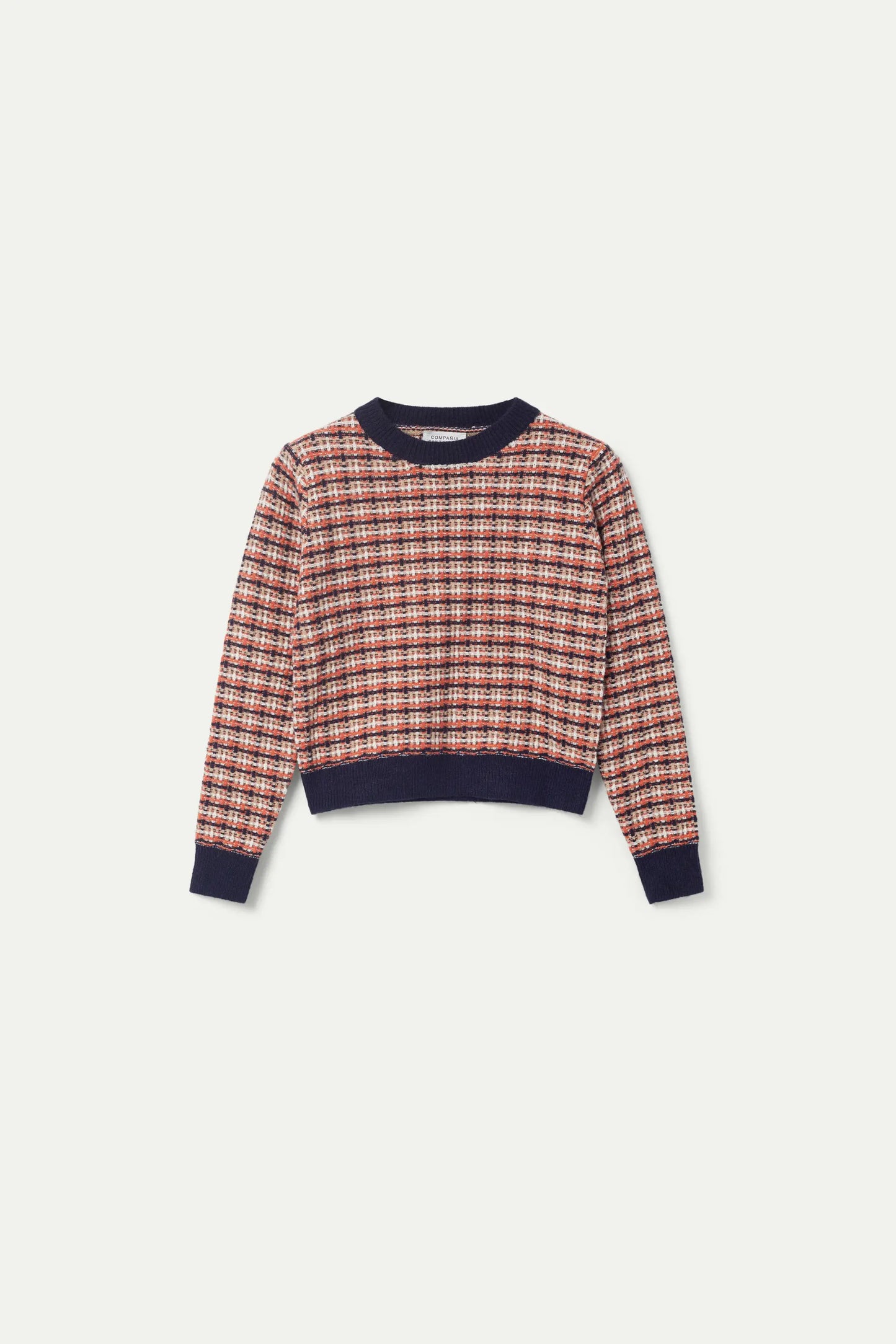 Checkered knitted sweater