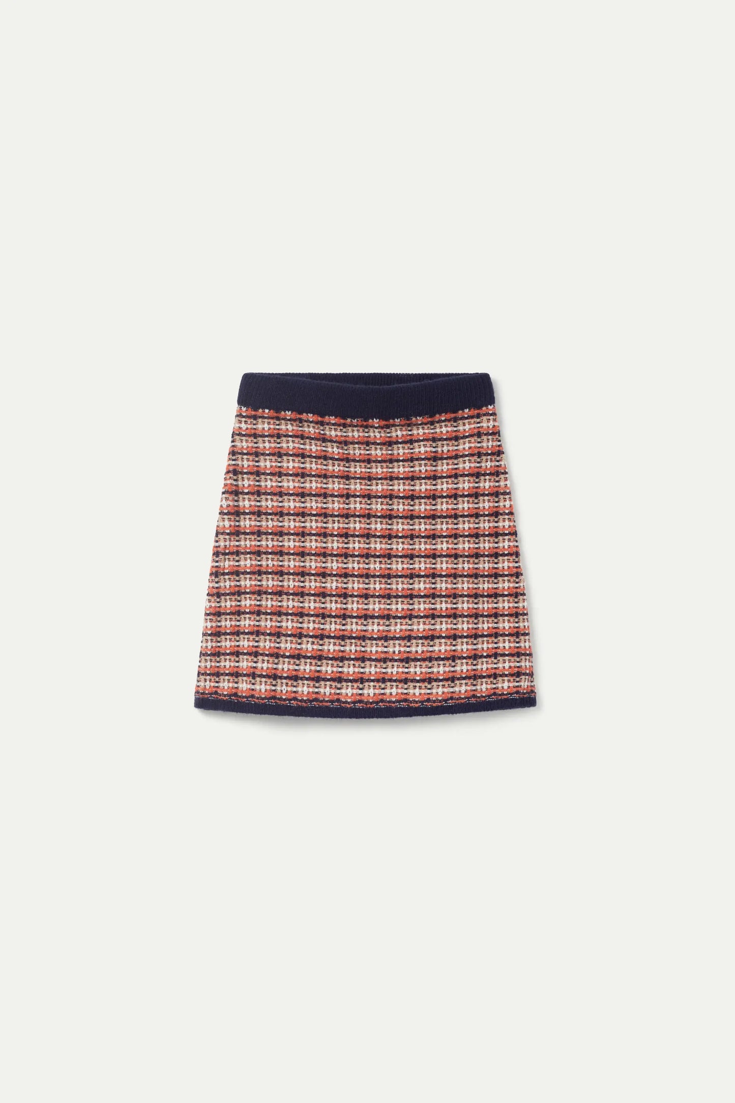 Plaid Print Knit Skirt