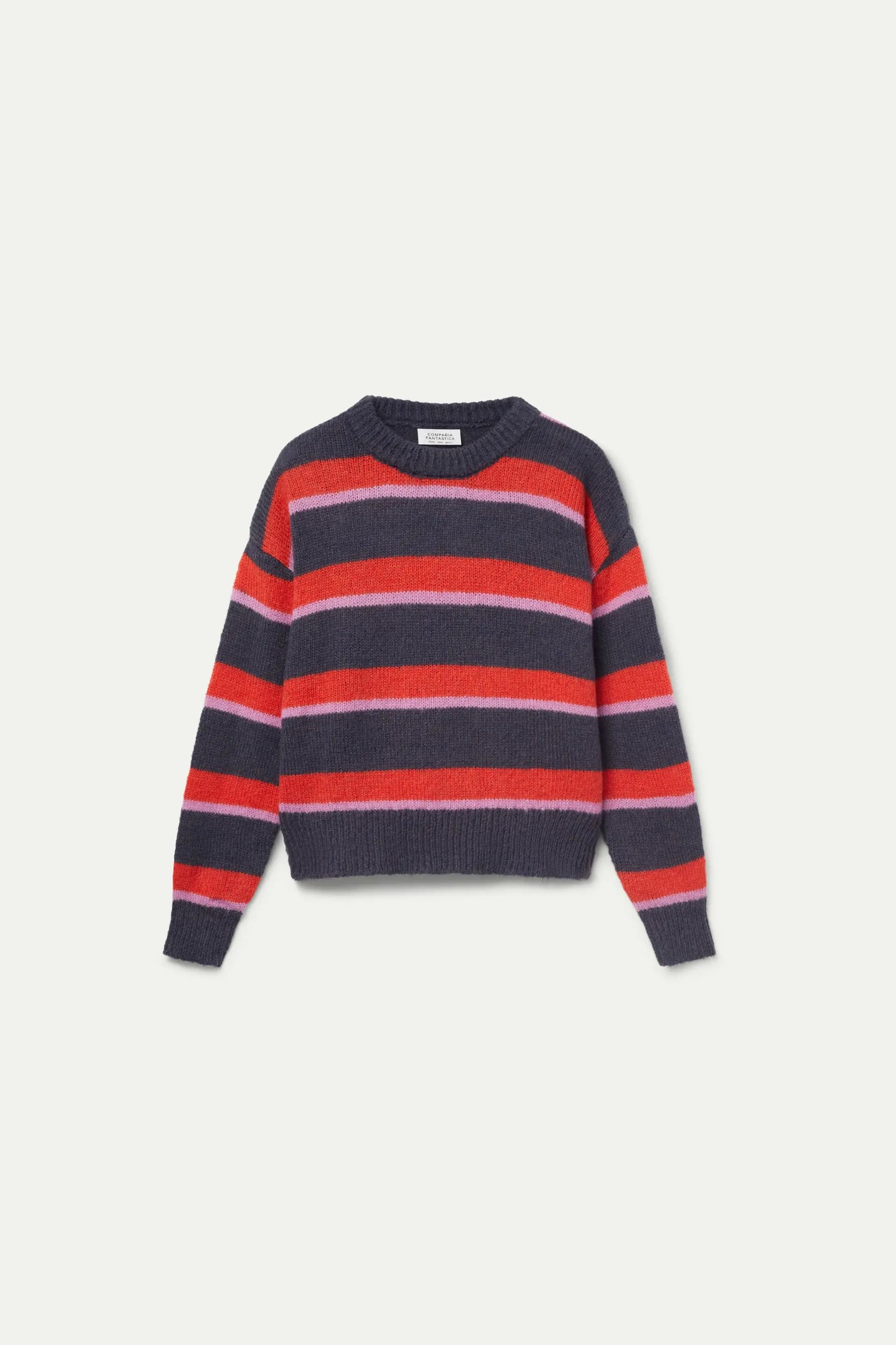 Red striped knitted sweater