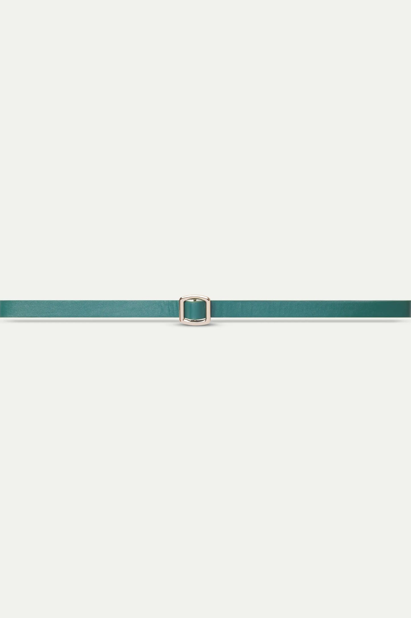 Green square buckle belt