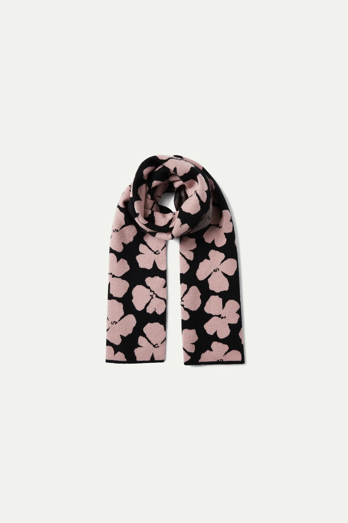 Jacinto floral print jacquard knit scarf