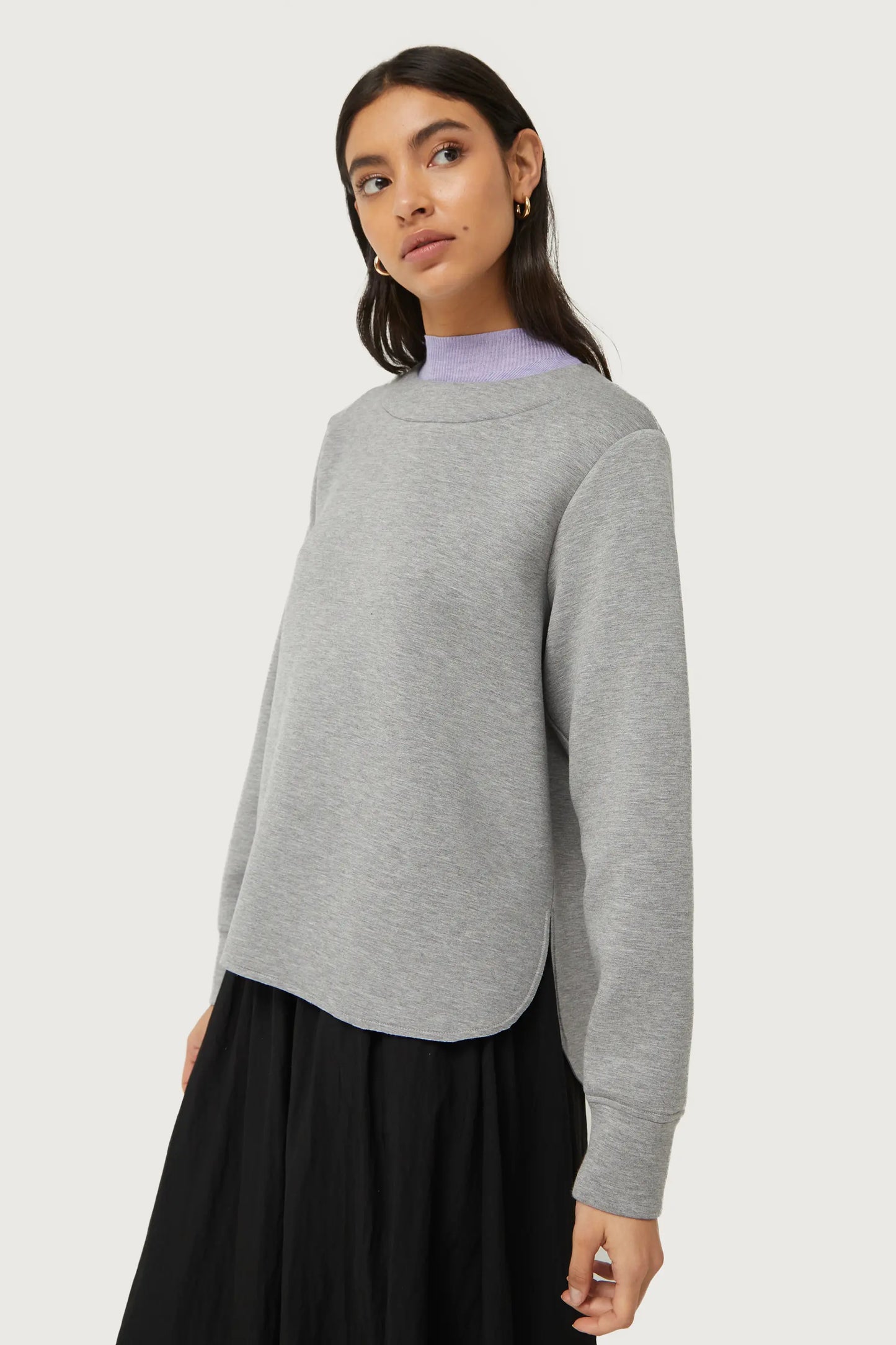 Gray neoprene sweatshirt