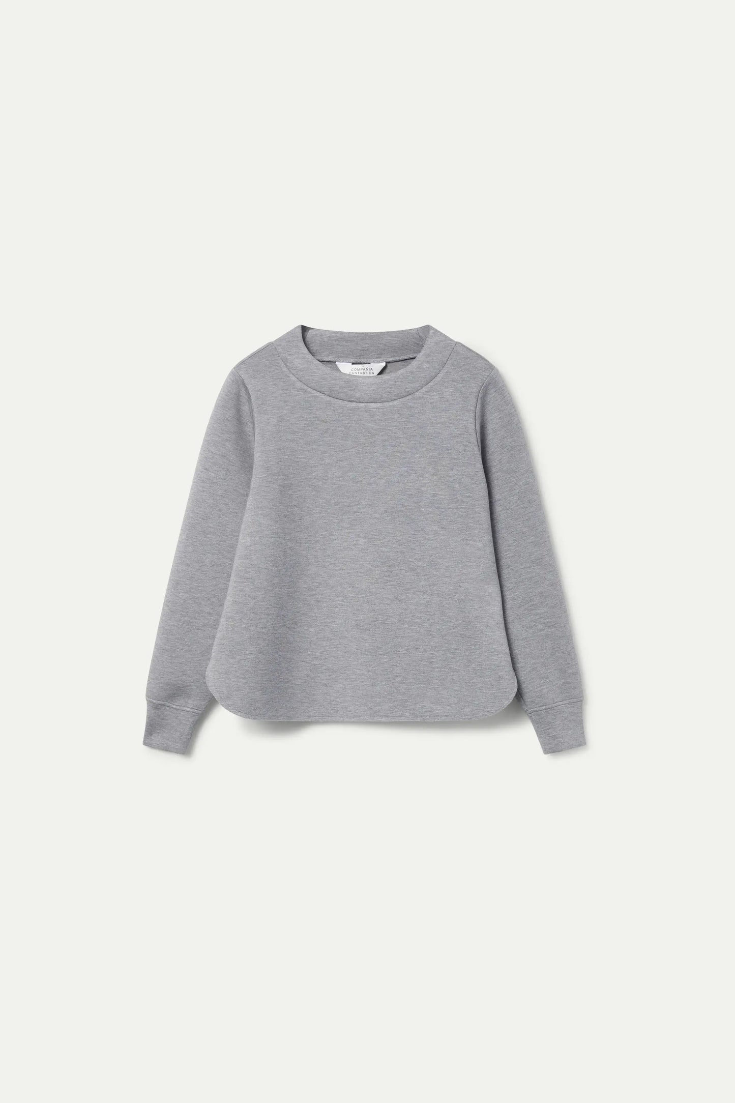 Gray neoprene sweatshirt