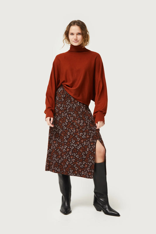 Amur animal print midi skirt