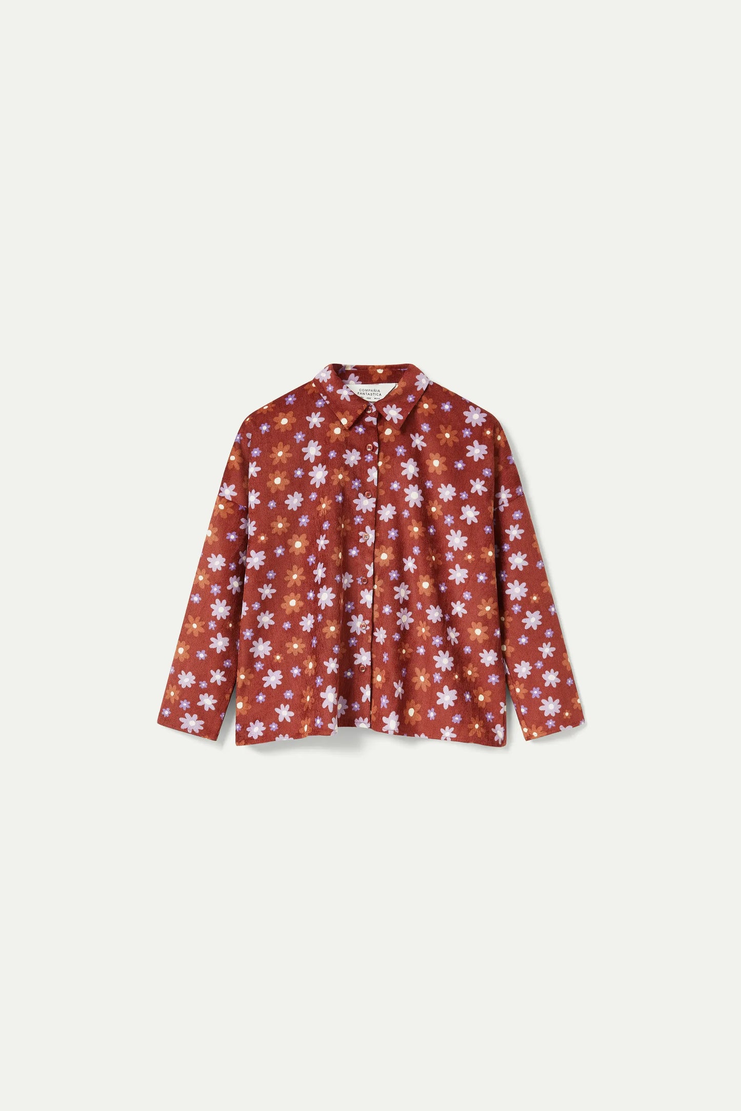 Montana floral print corduroy shirt