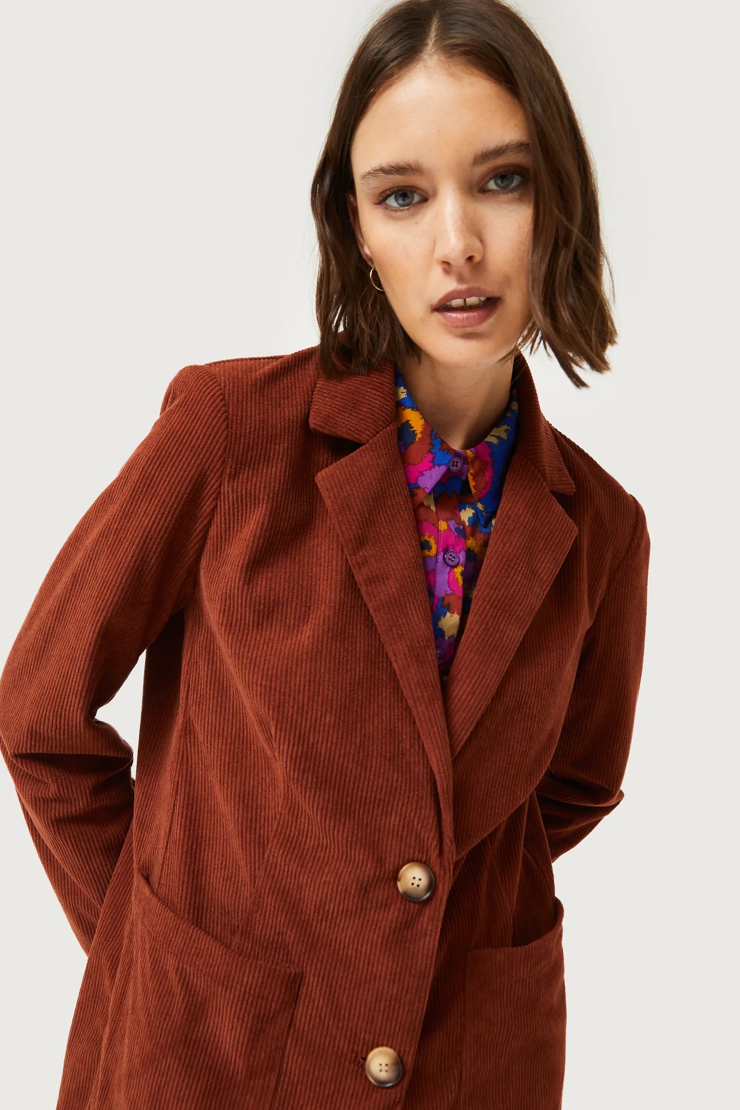 Brown corduroy blazer