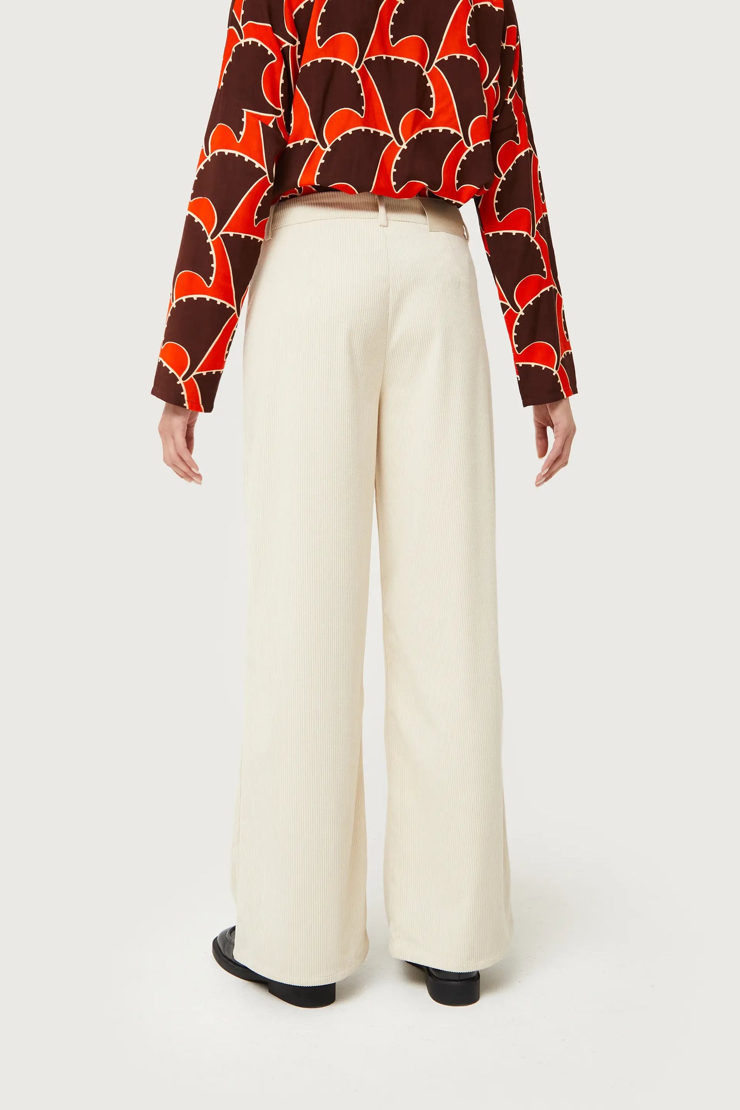 White corduroy pants