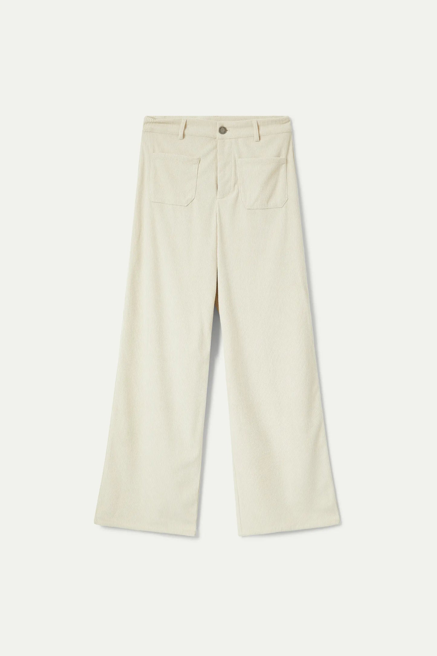 White corduroy pants