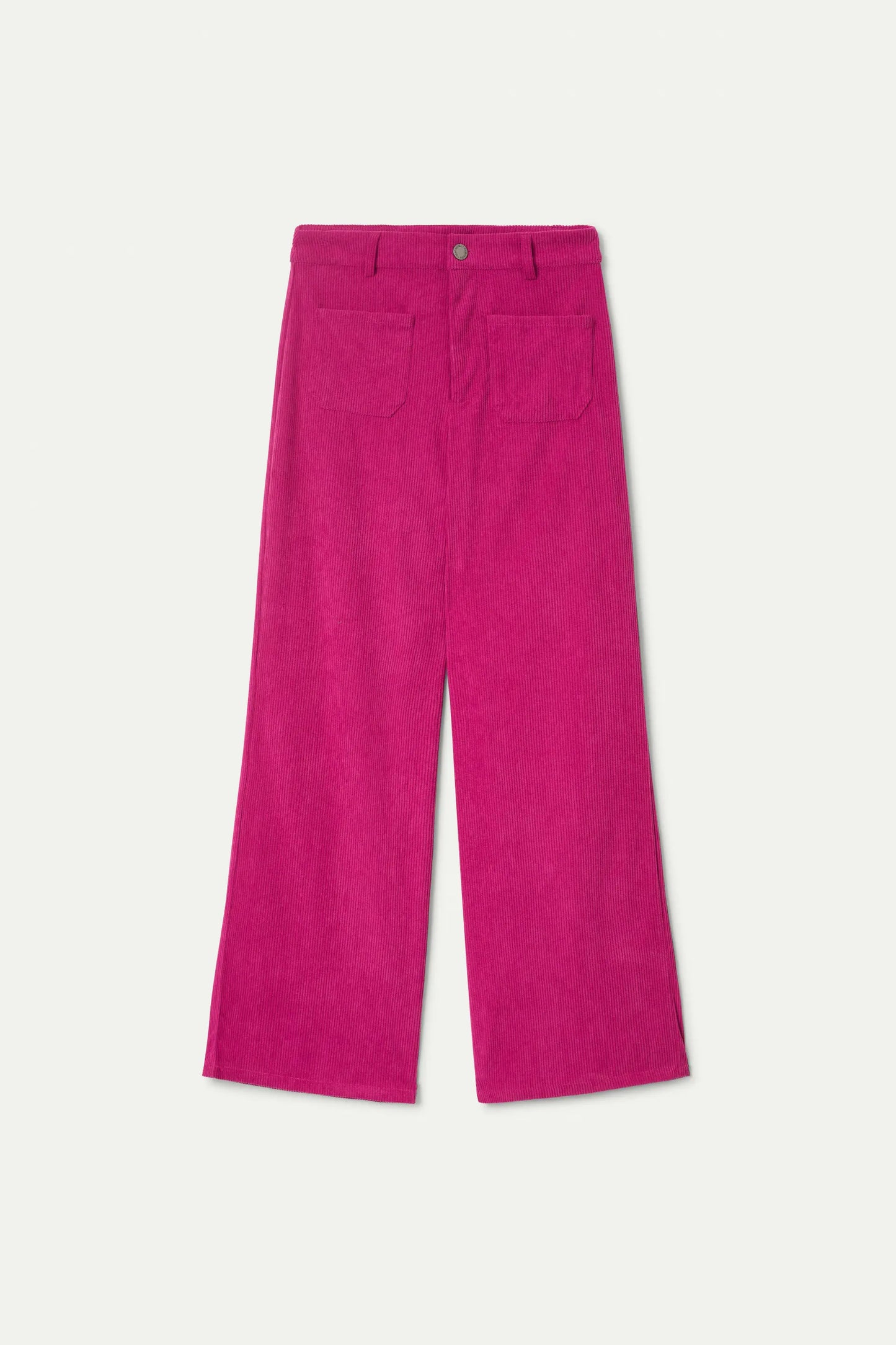 Pantaloni di velluto a coste fucsia