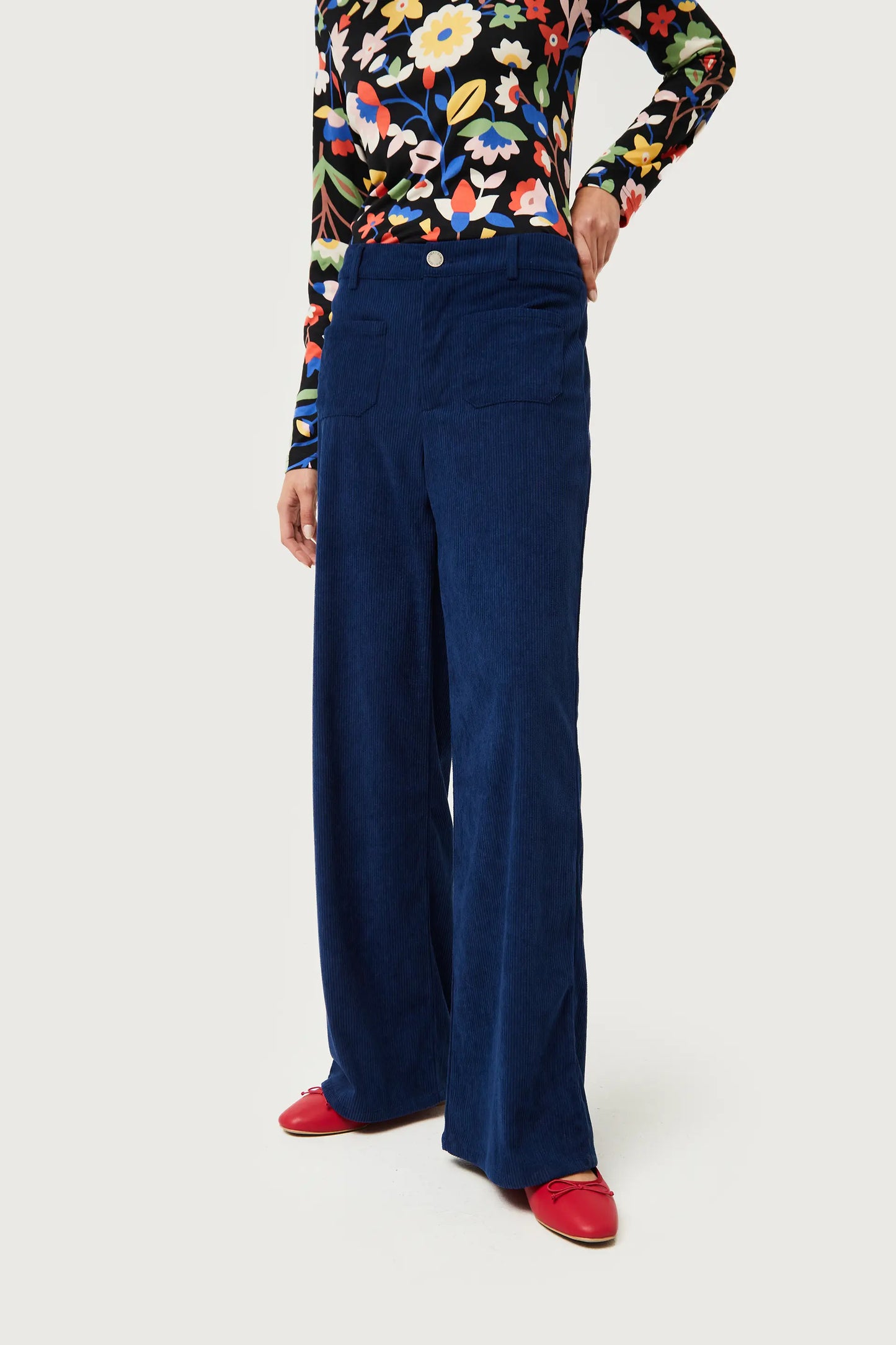 Navy blue corduroy pants