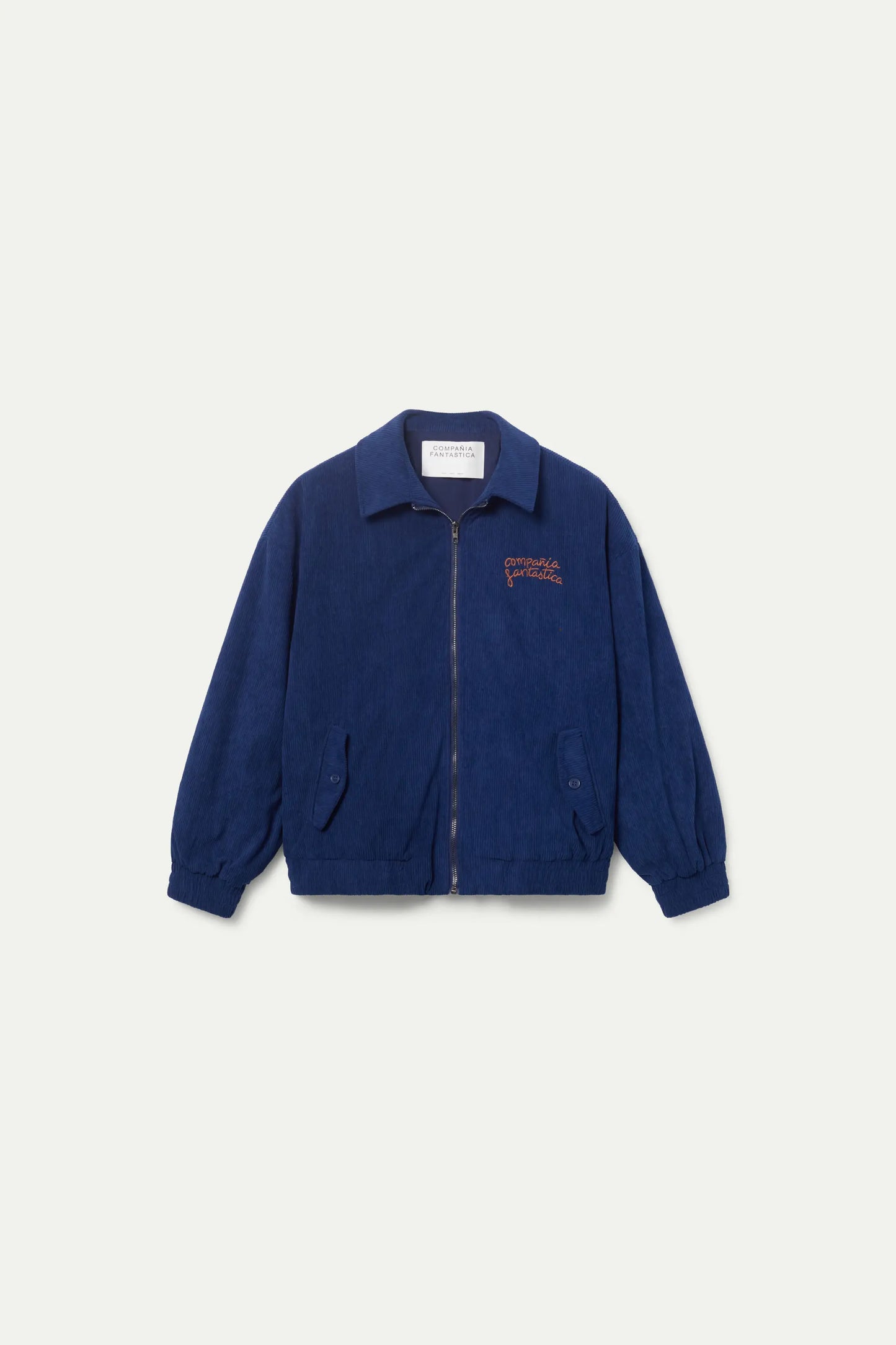 Blue corduroy bomber