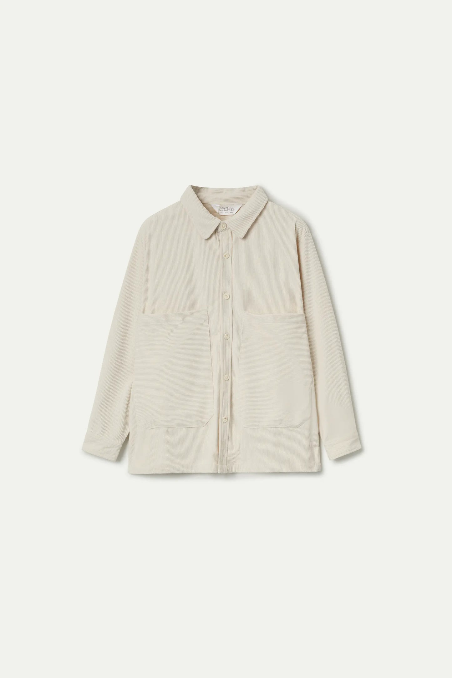 White Corduroy Shirt Jacket