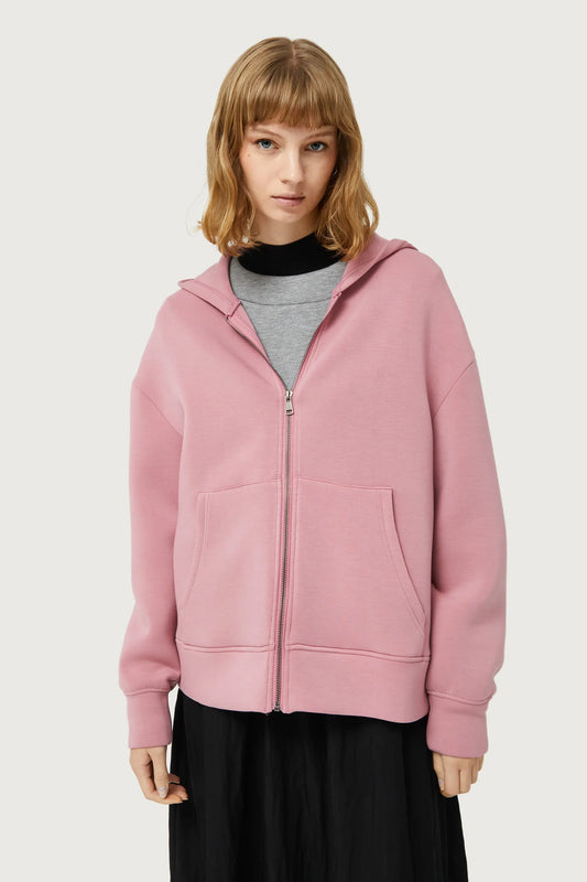 Sudadera con capucha rosa