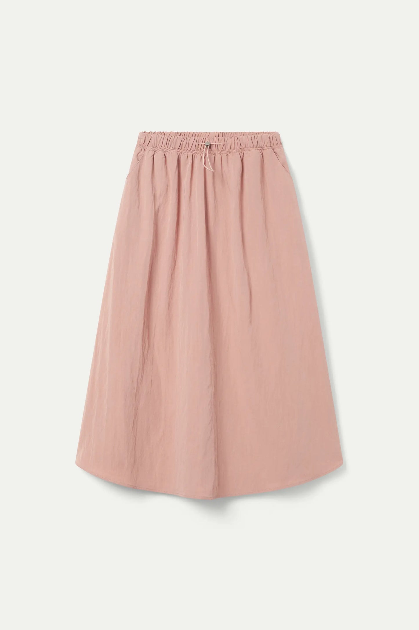 Midi skirt in pink technical fabric