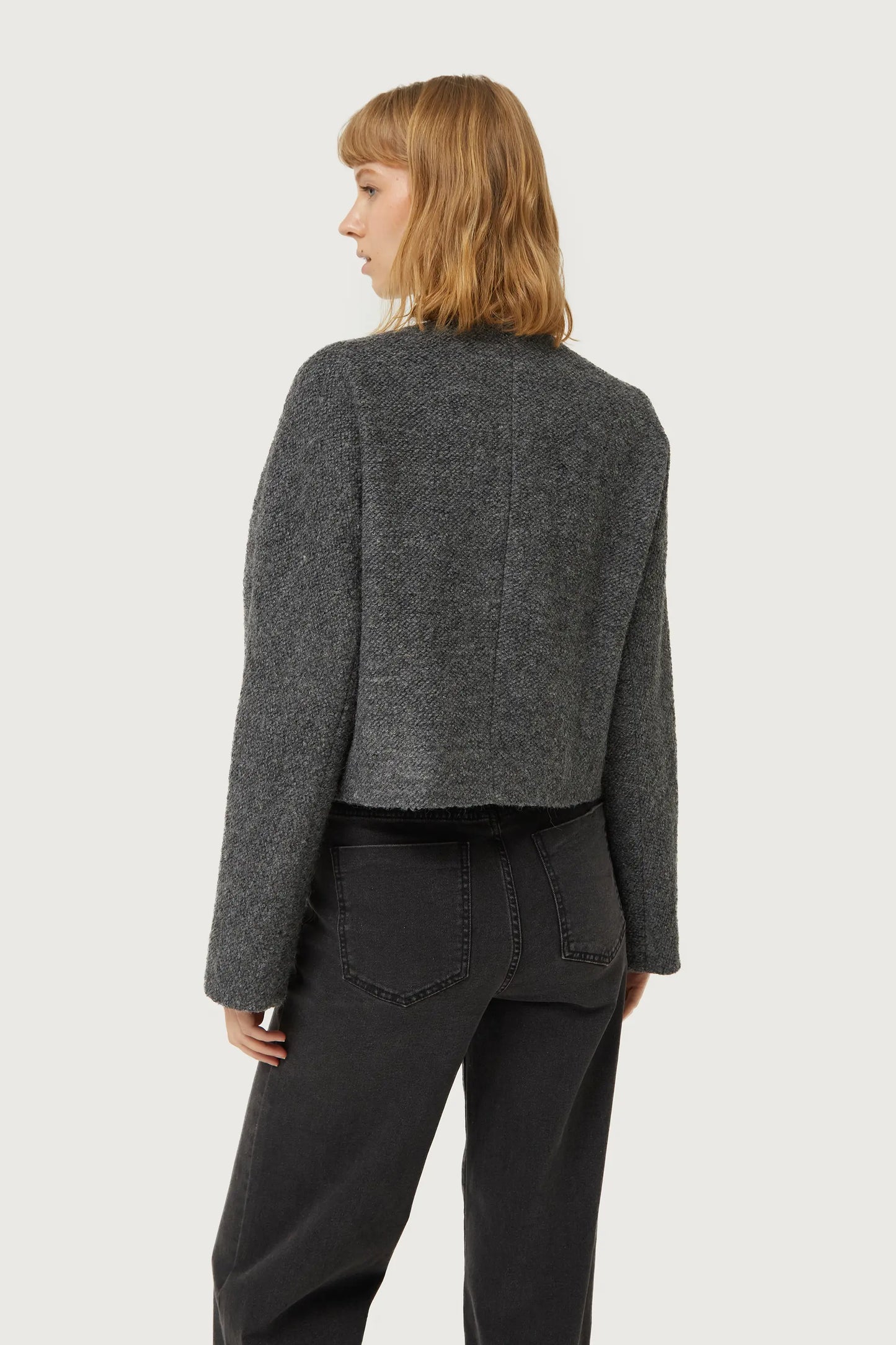 Gray double-breasted jacket