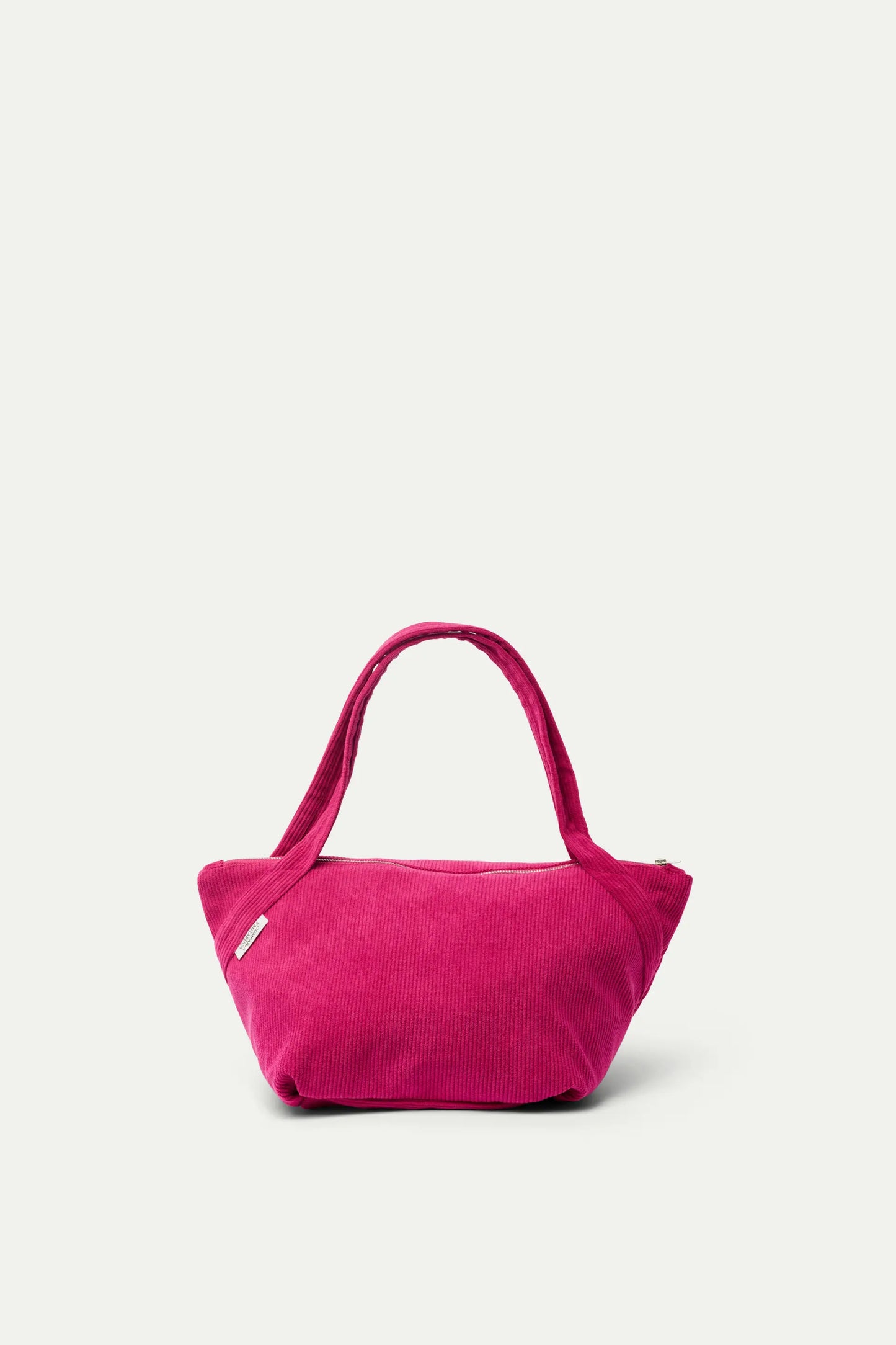 Fuchsia corduroy shoulder bag