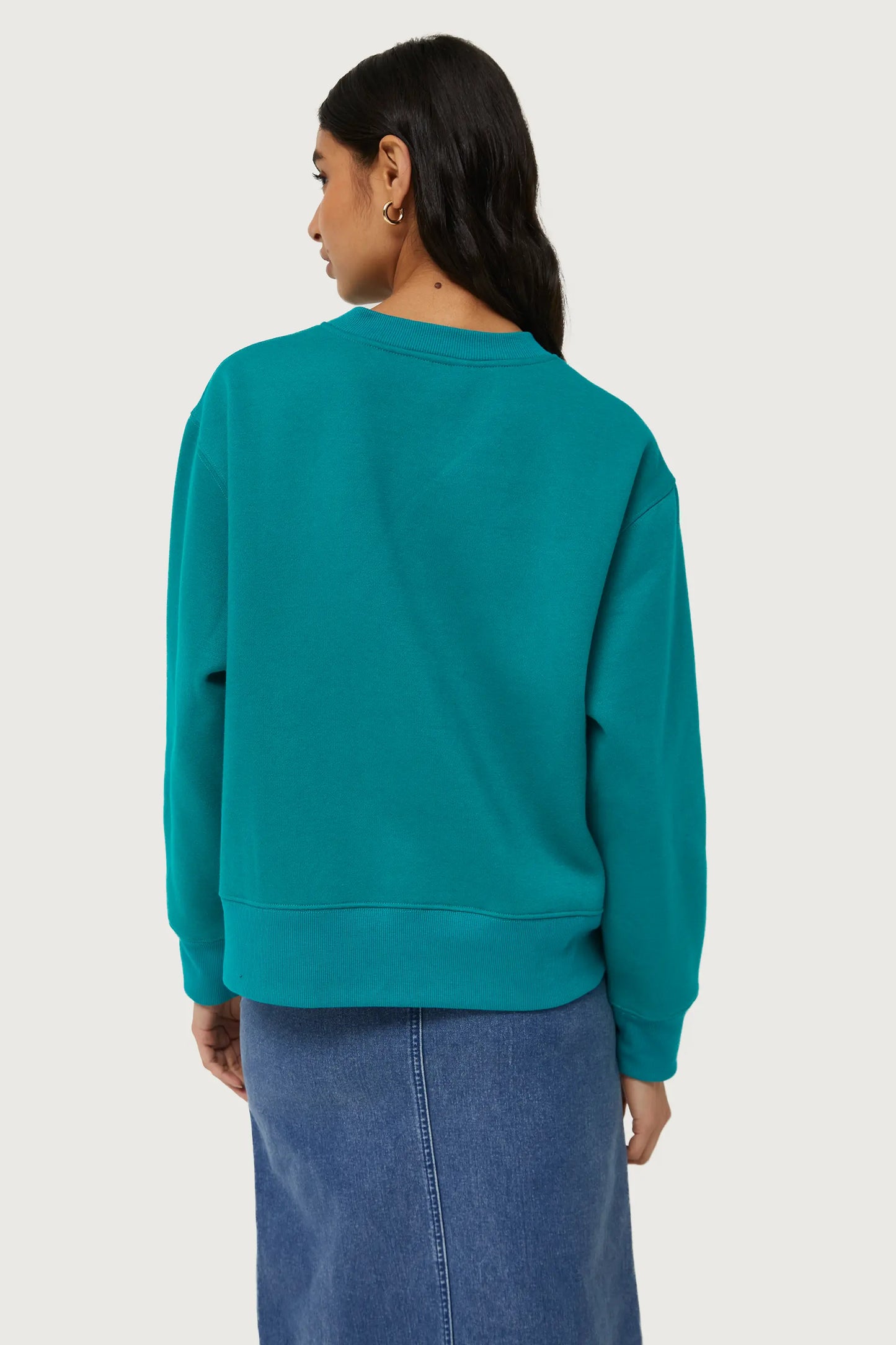 Blue Heart Patch Sweatshirt