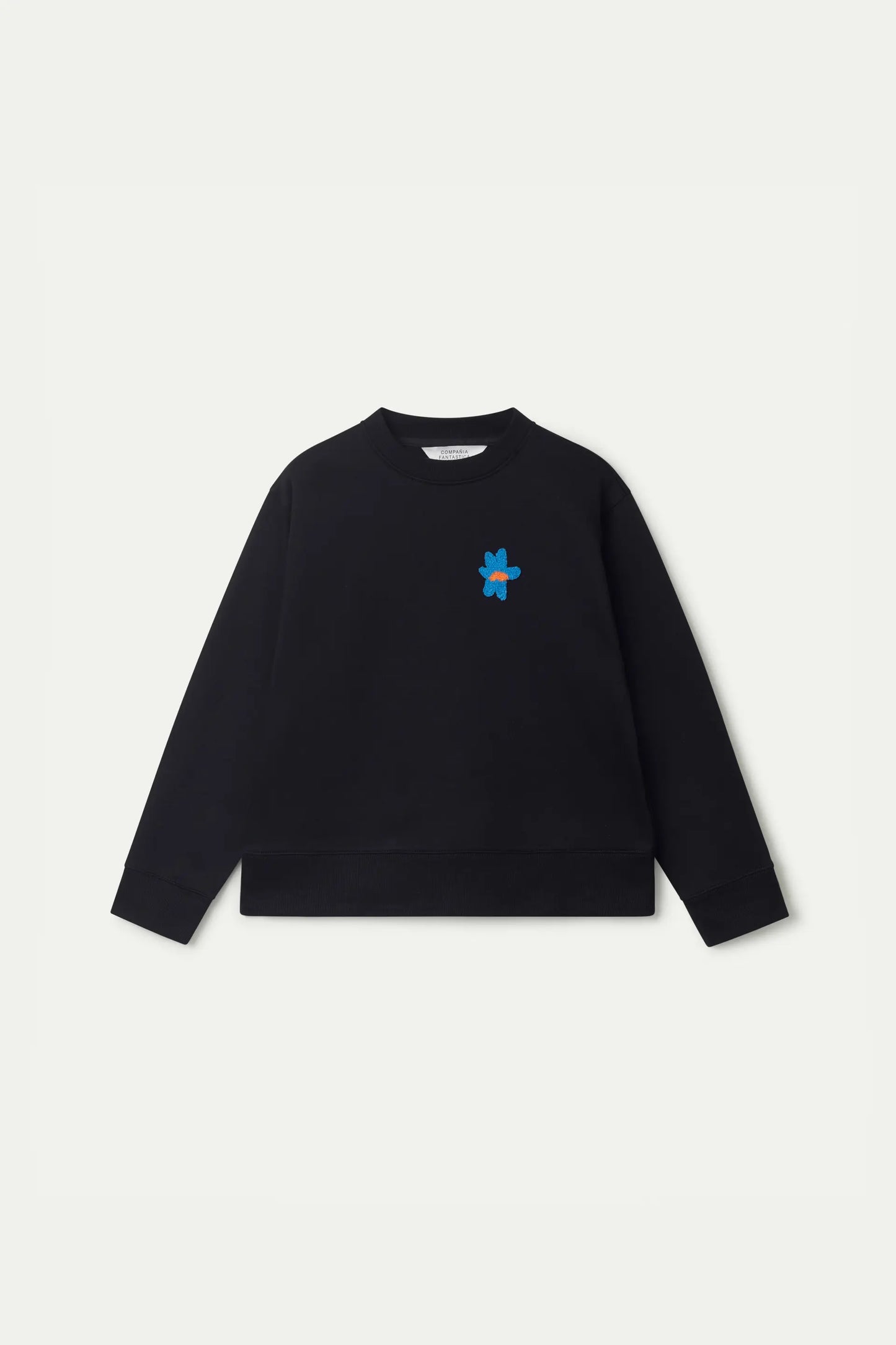 Black Flower Patch Sweatshirt