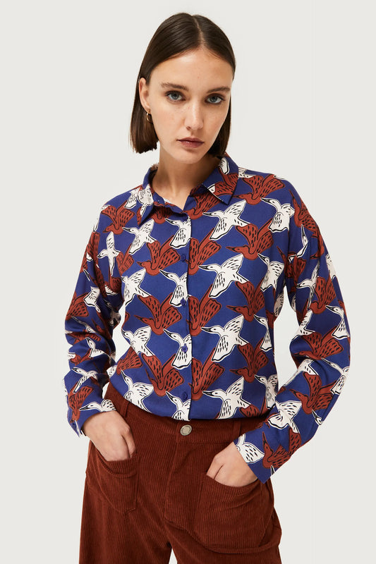 Camisa con estampado de animales Garza