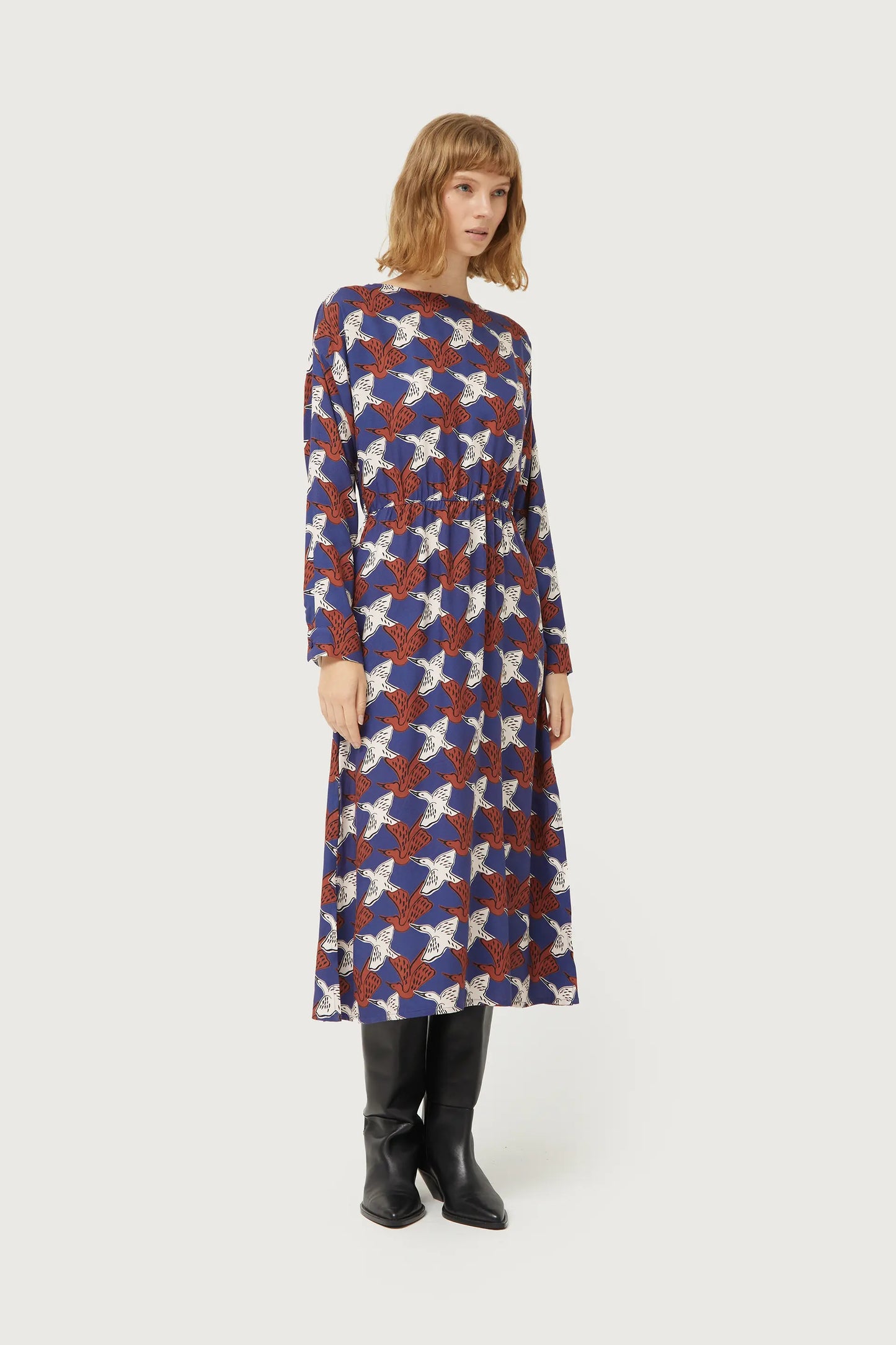 Garza animal print midi dress