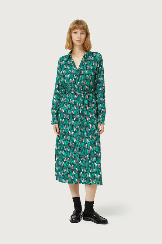 Small Brigitte printed shirt midi dress