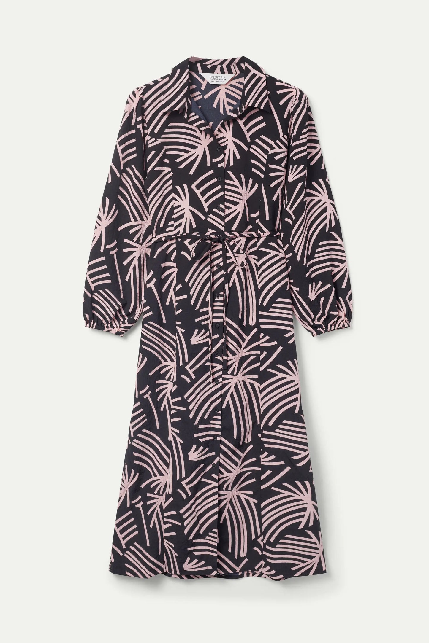 Phoenix abstract print long shirt dress