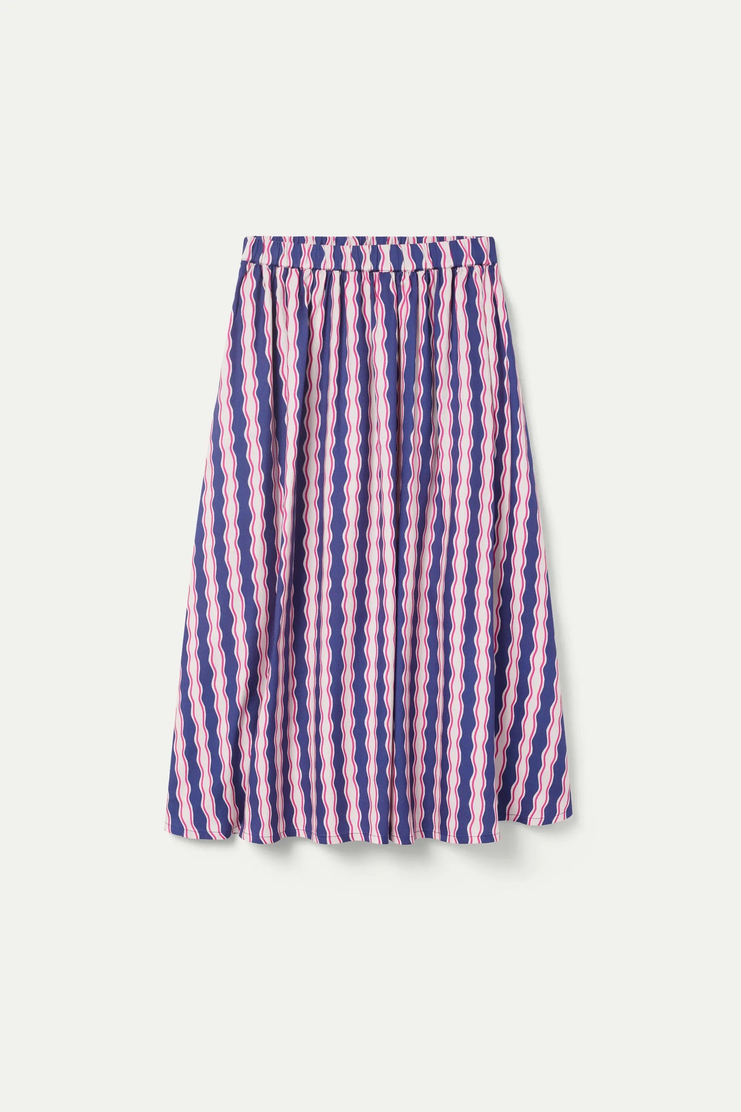 Serpentina striped print midi skirt