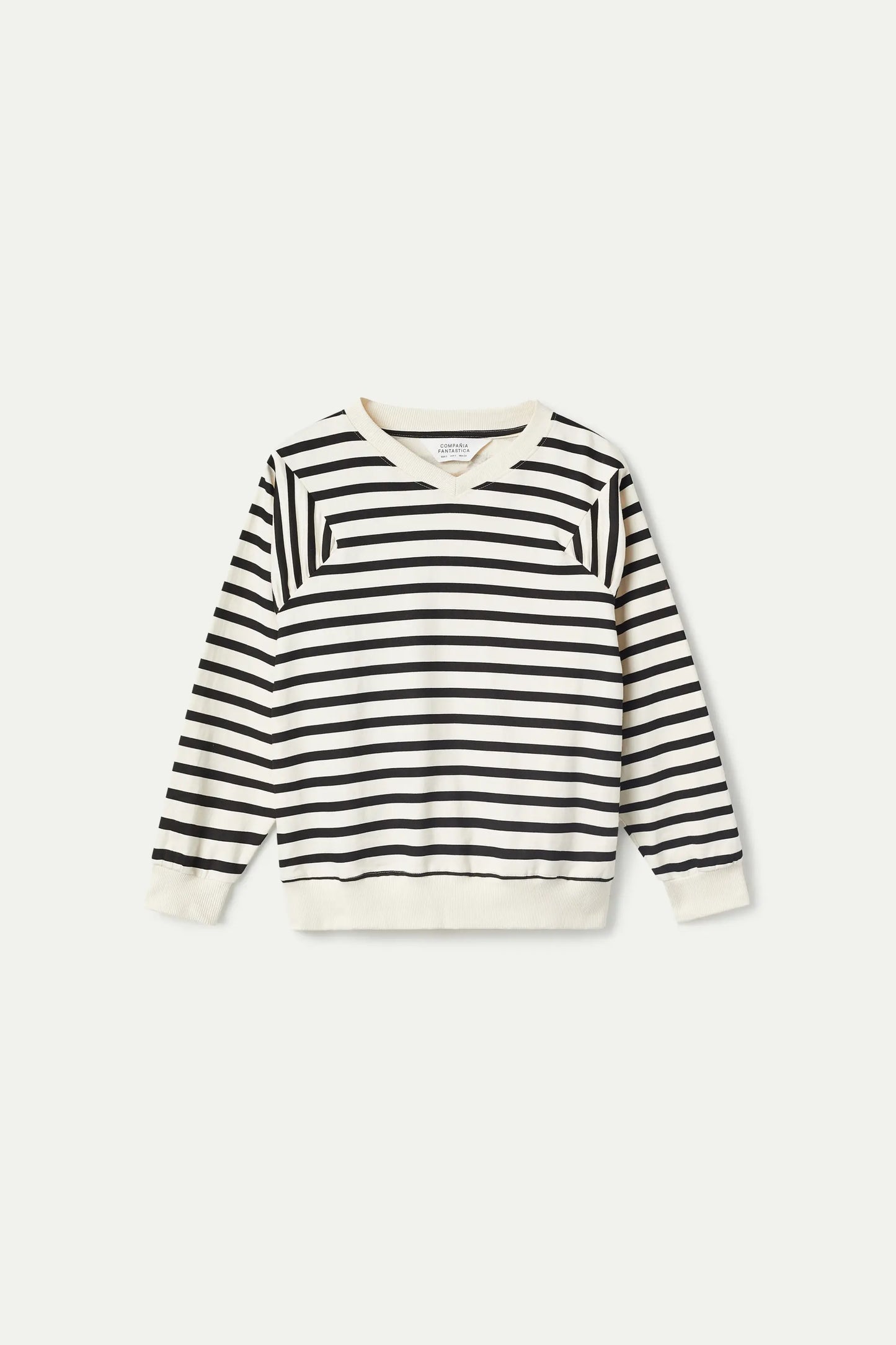 Black and white striped sweatshirt